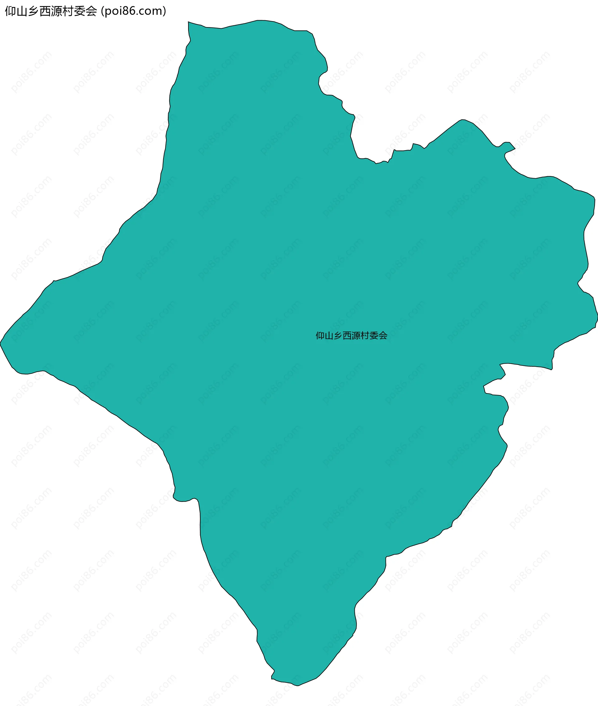 仰山乡西源村委会边界地图