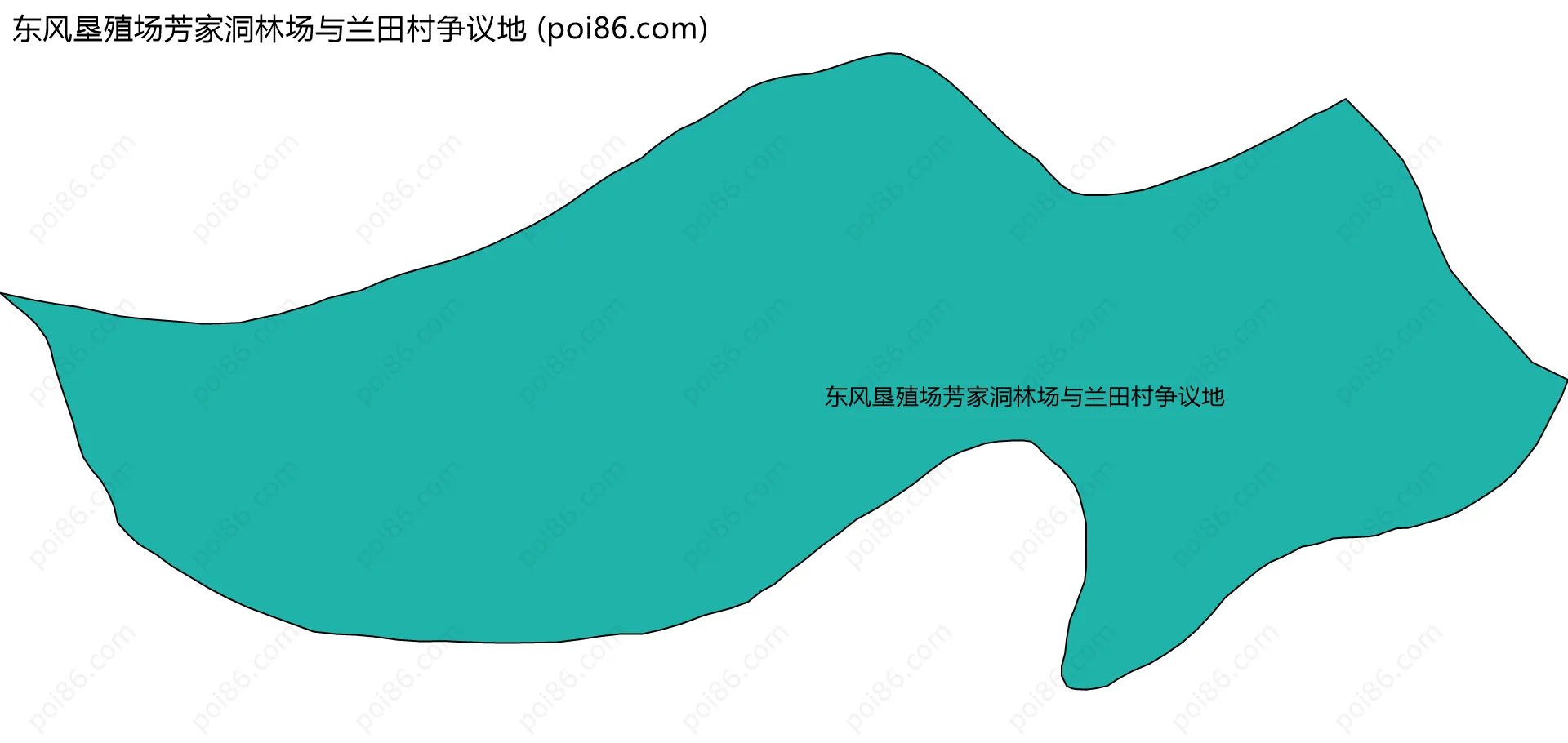 东风垦殖场芳家洞林场与兰田村争议地边界地图
