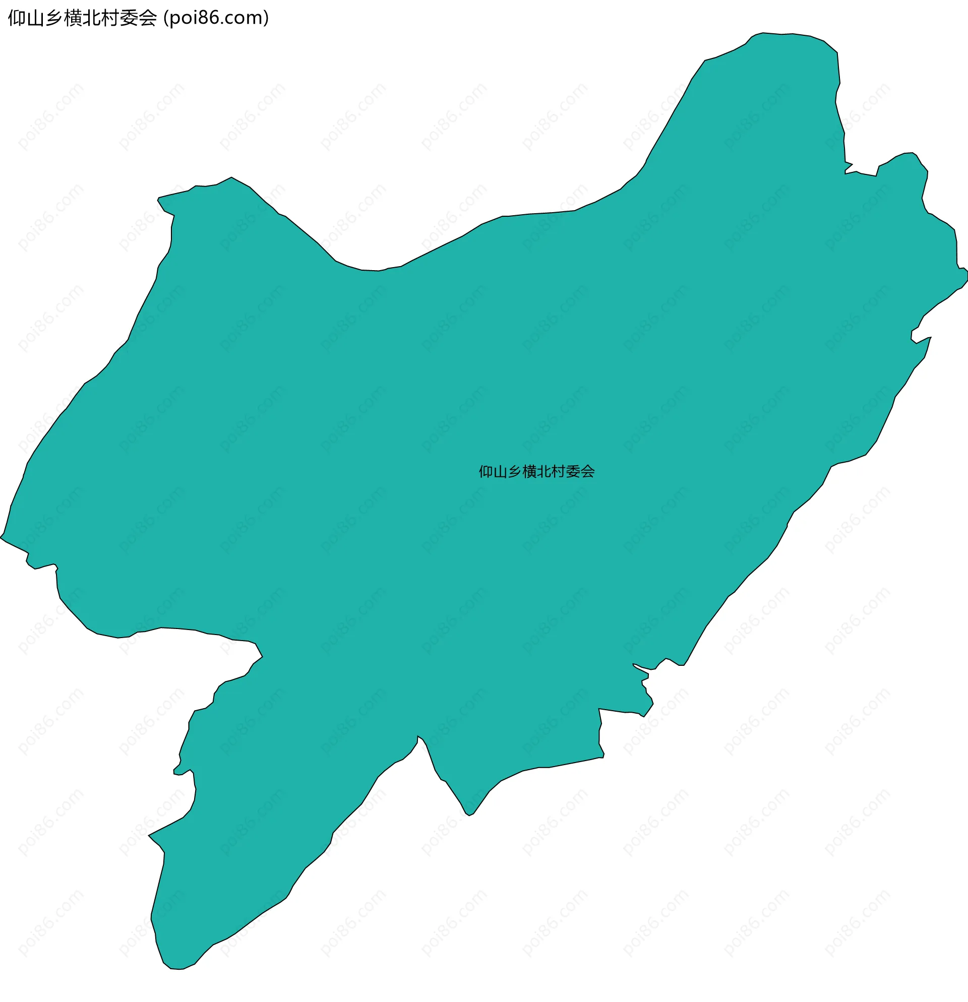 仰山乡横北村委会边界地图