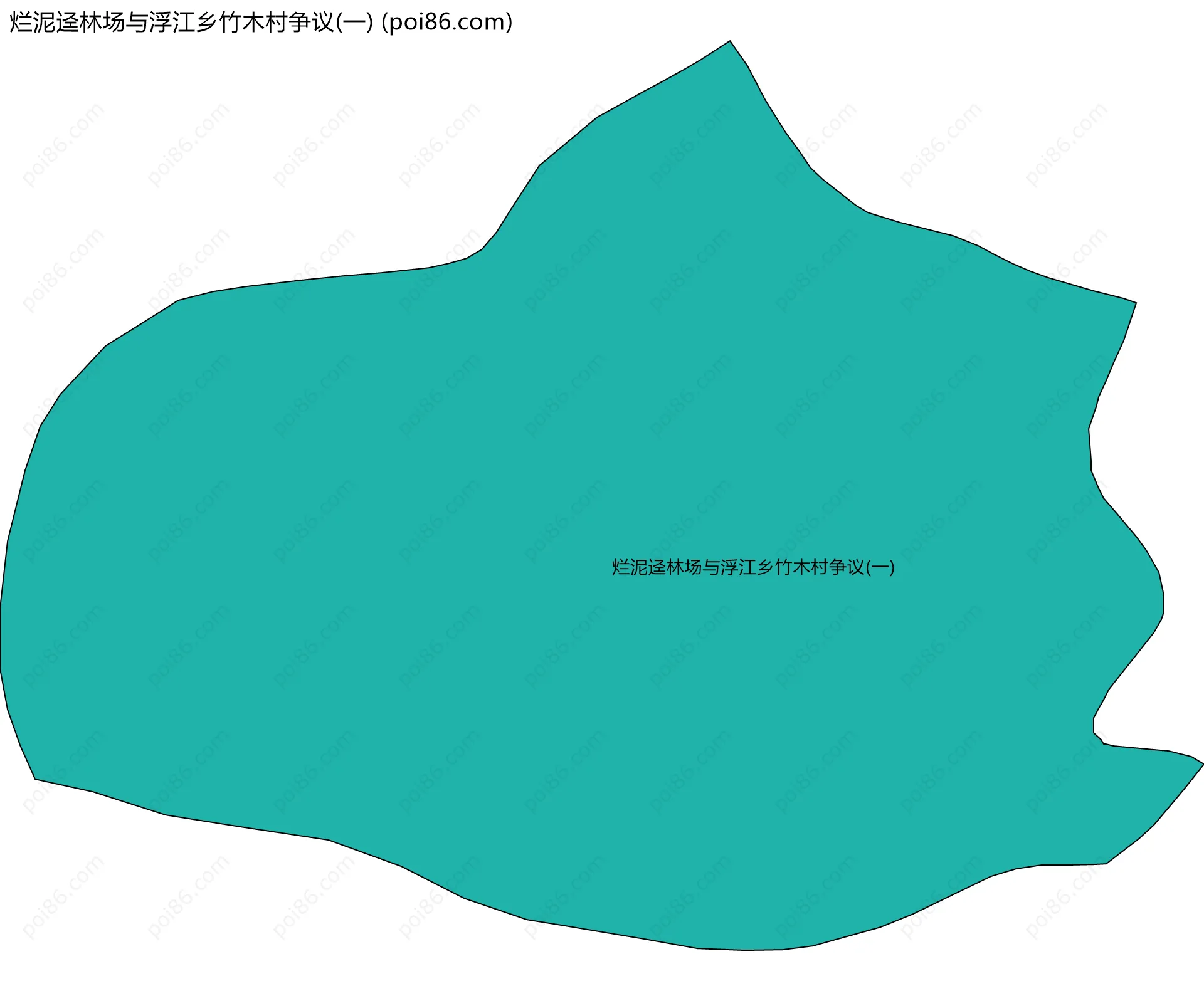 烂泥迳林场与浮江乡竹木村争议(一)边界地图