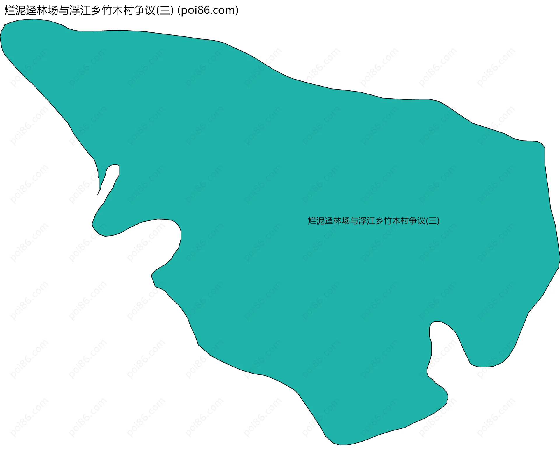 烂泥迳林场与浮江乡竹木村争议(三)边界地图