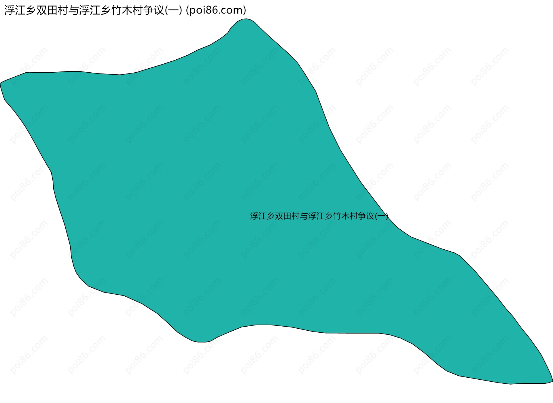 浮江乡双田村与浮江乡竹木村争议(一)边界地图