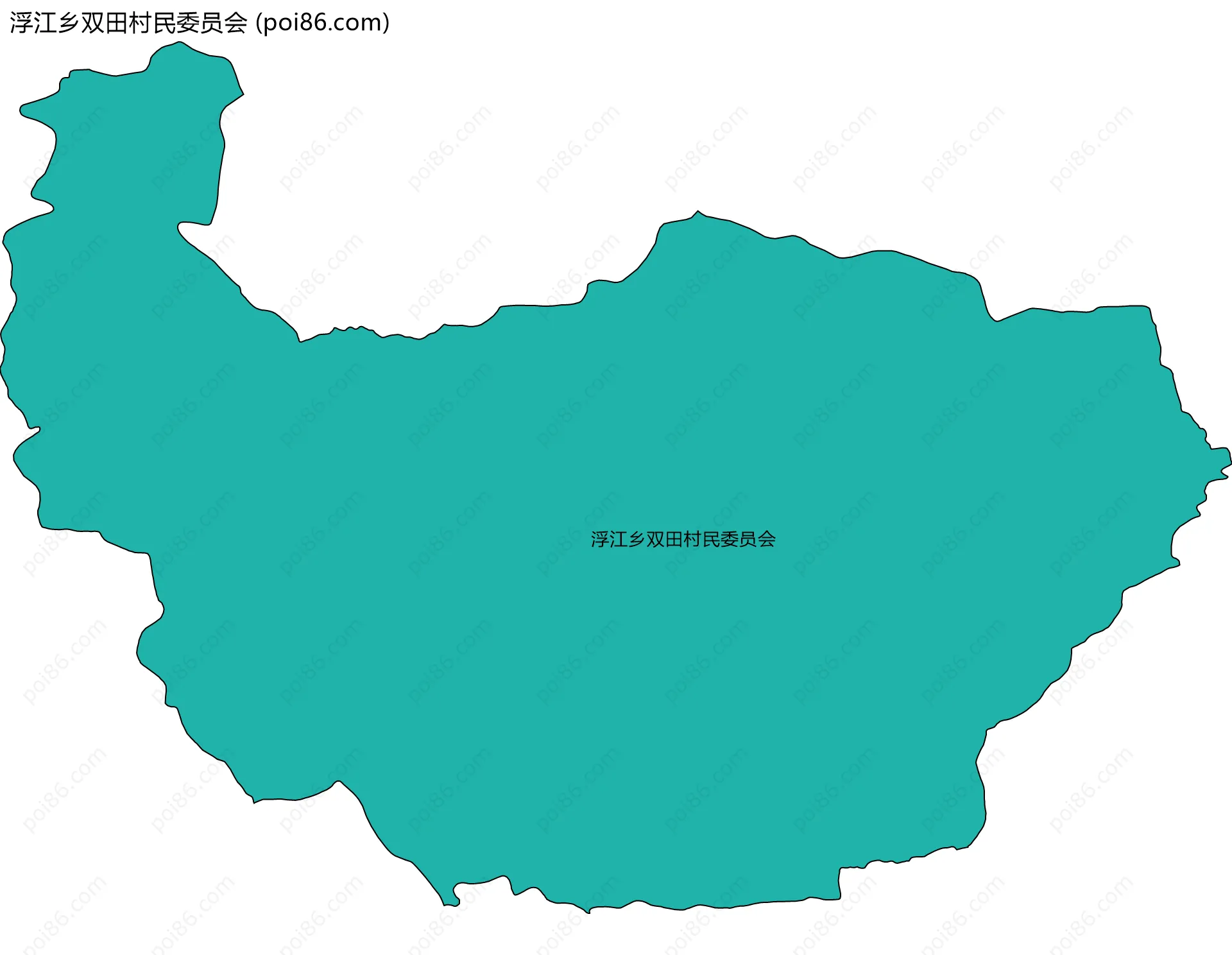 浮江乡双田村民委员会边界地图