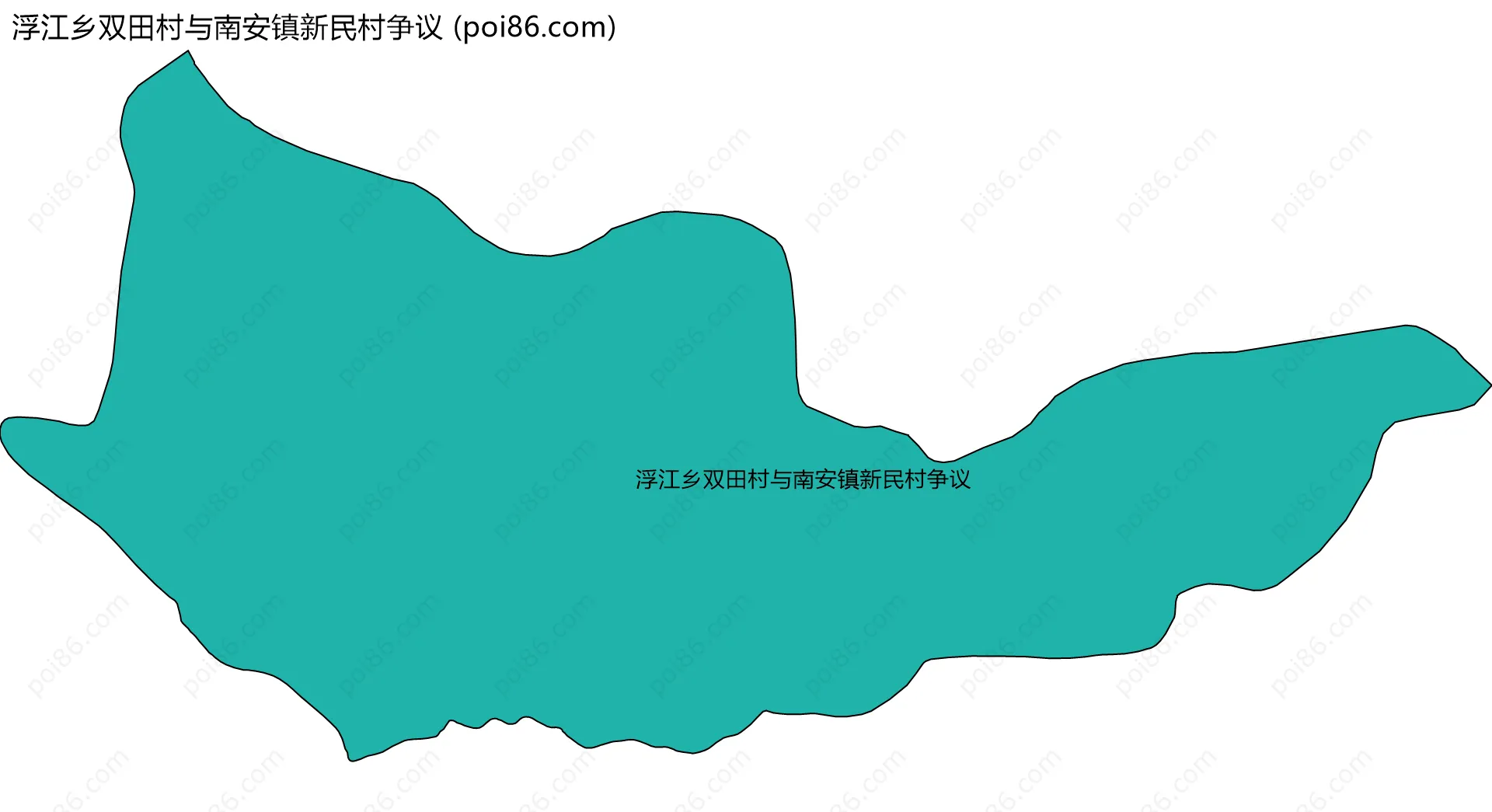 浮江乡双田村与南安镇新民村争议边界地图