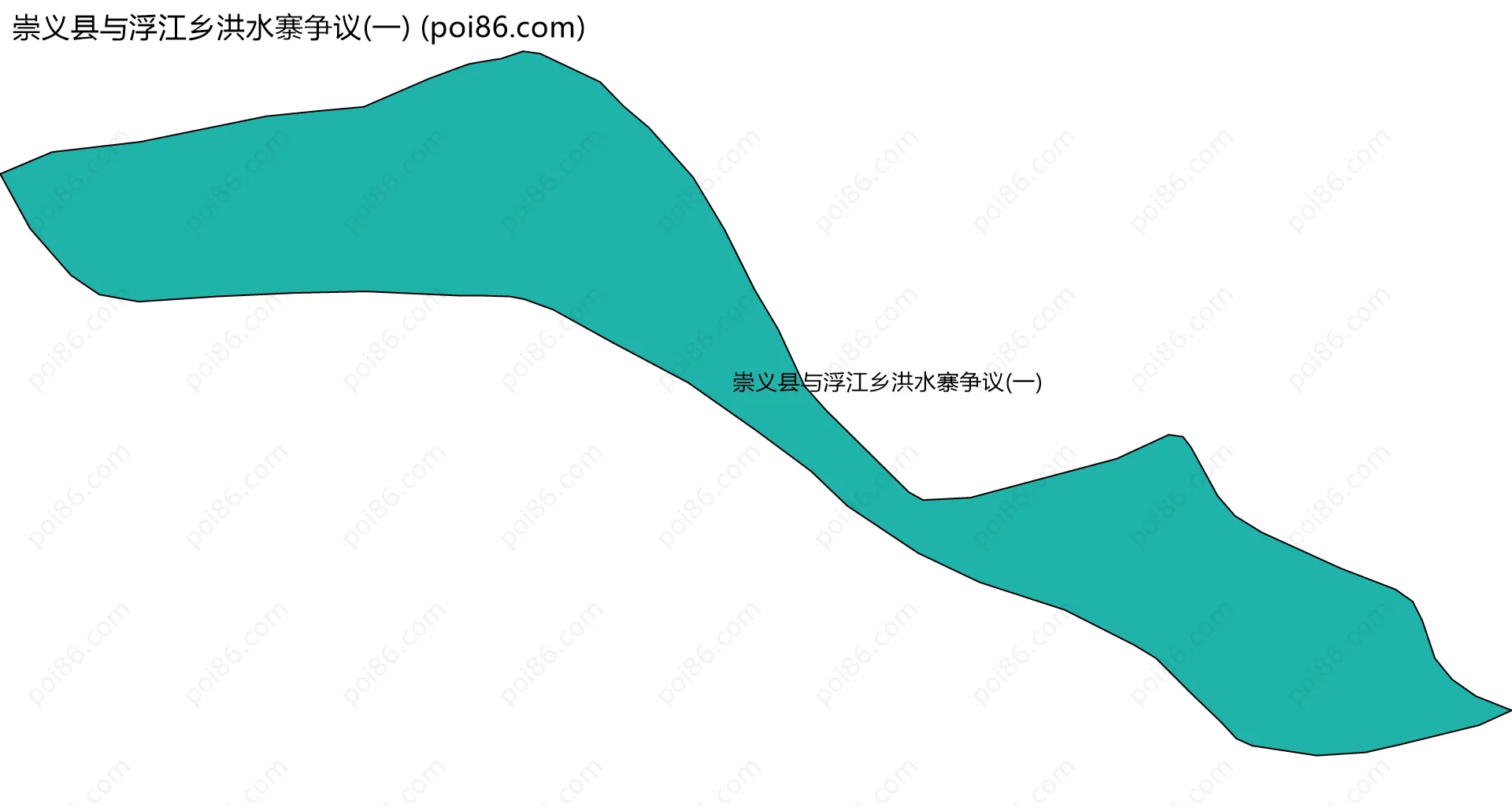 崇义县与浮江乡洪水寨争议(一)边界地图