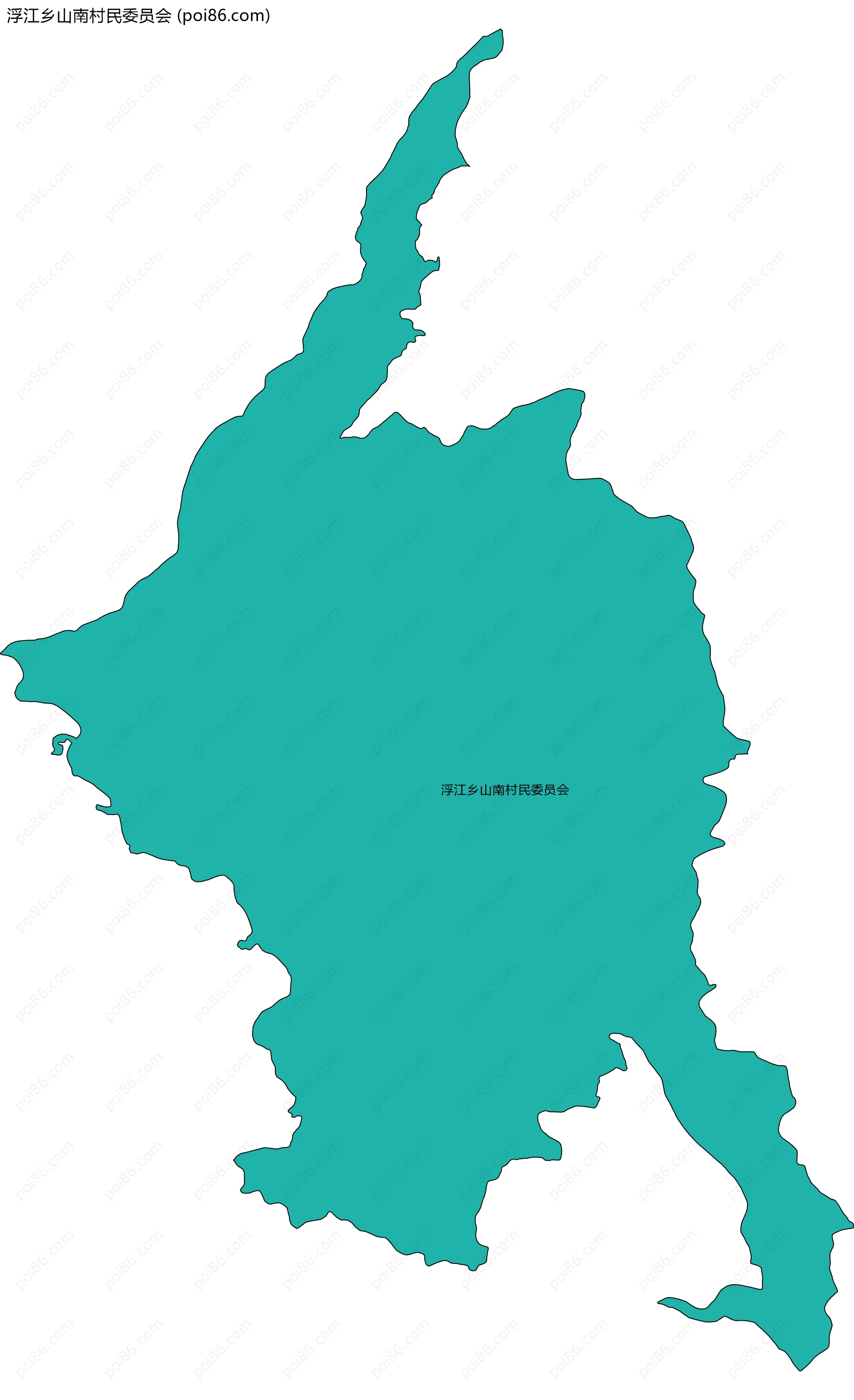 浮江乡山南村民委员会边界地图