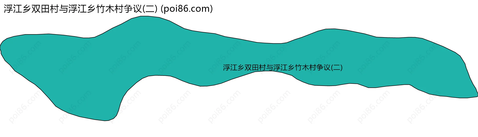 浮江乡双田村与浮江乡竹木村争议(二)边界地图