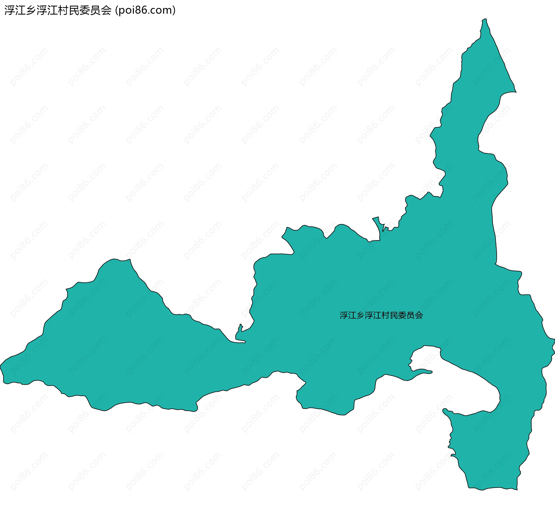 浮江乡浮江村民委员会边界地图