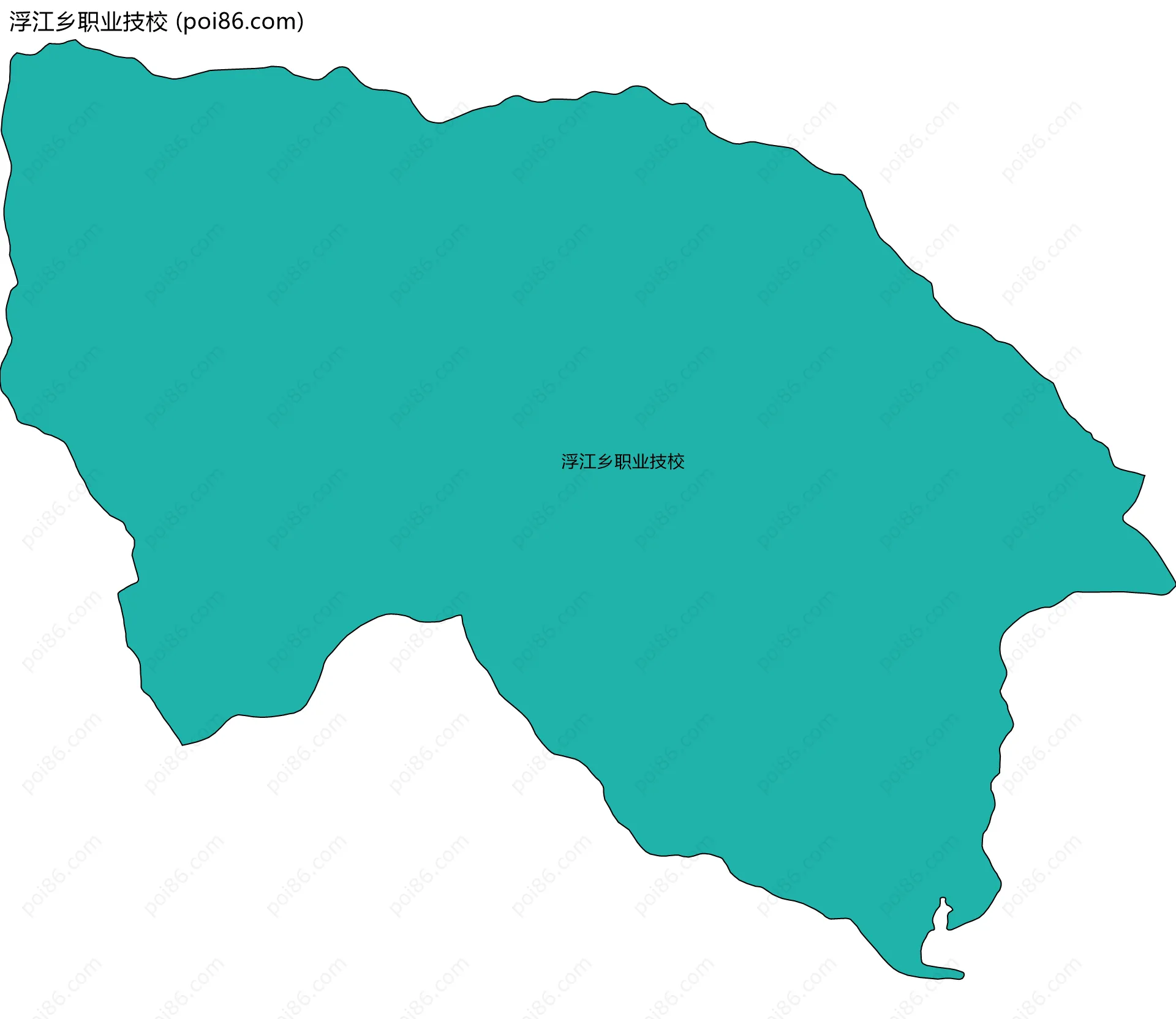 浮江乡职业技校边界地图