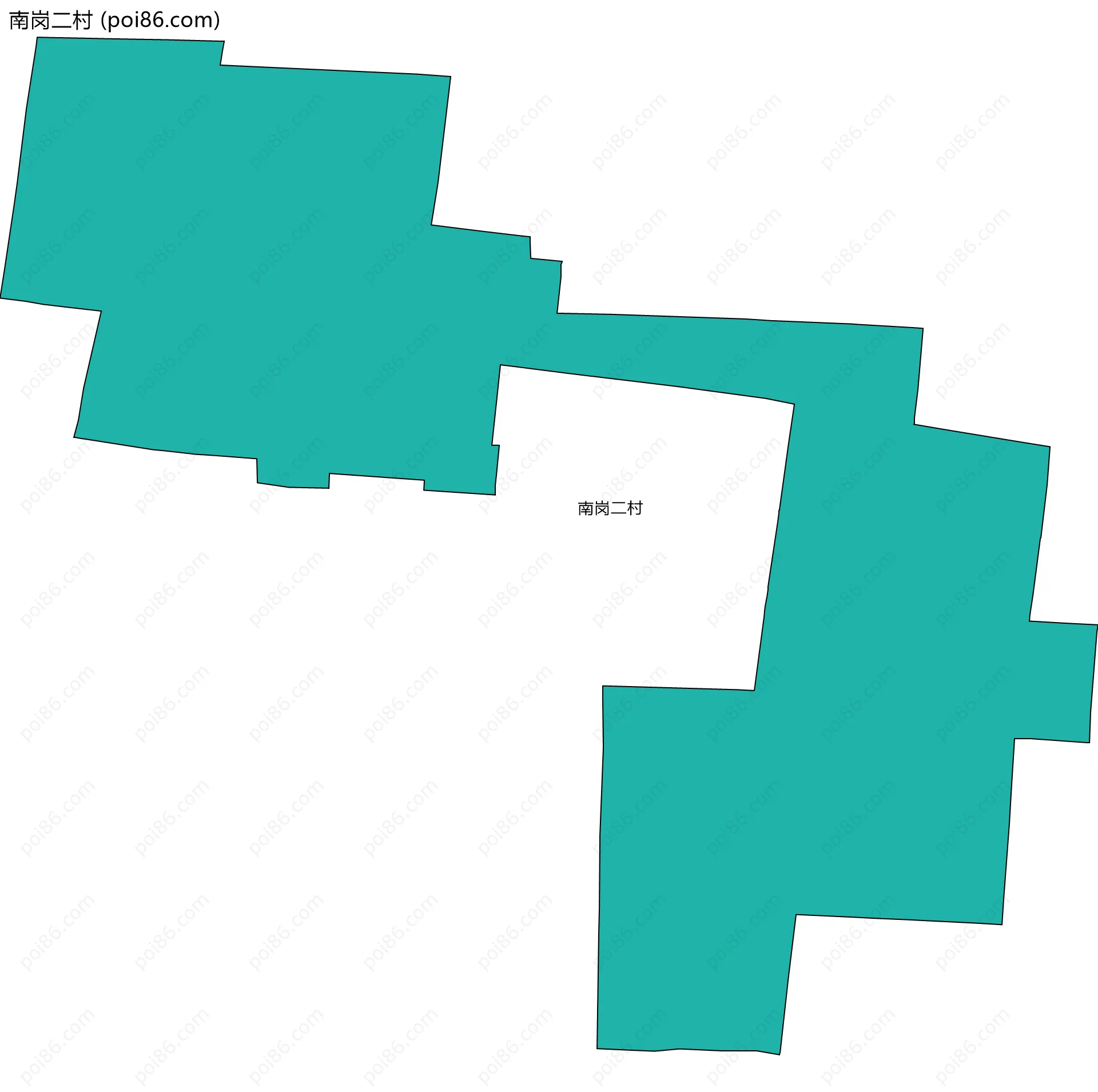 南岗二村边界地图