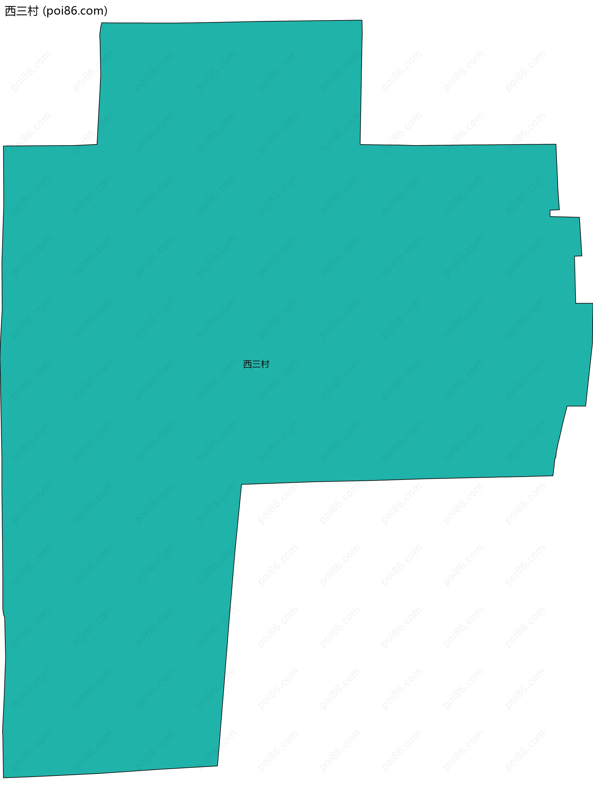 西三村边界地图