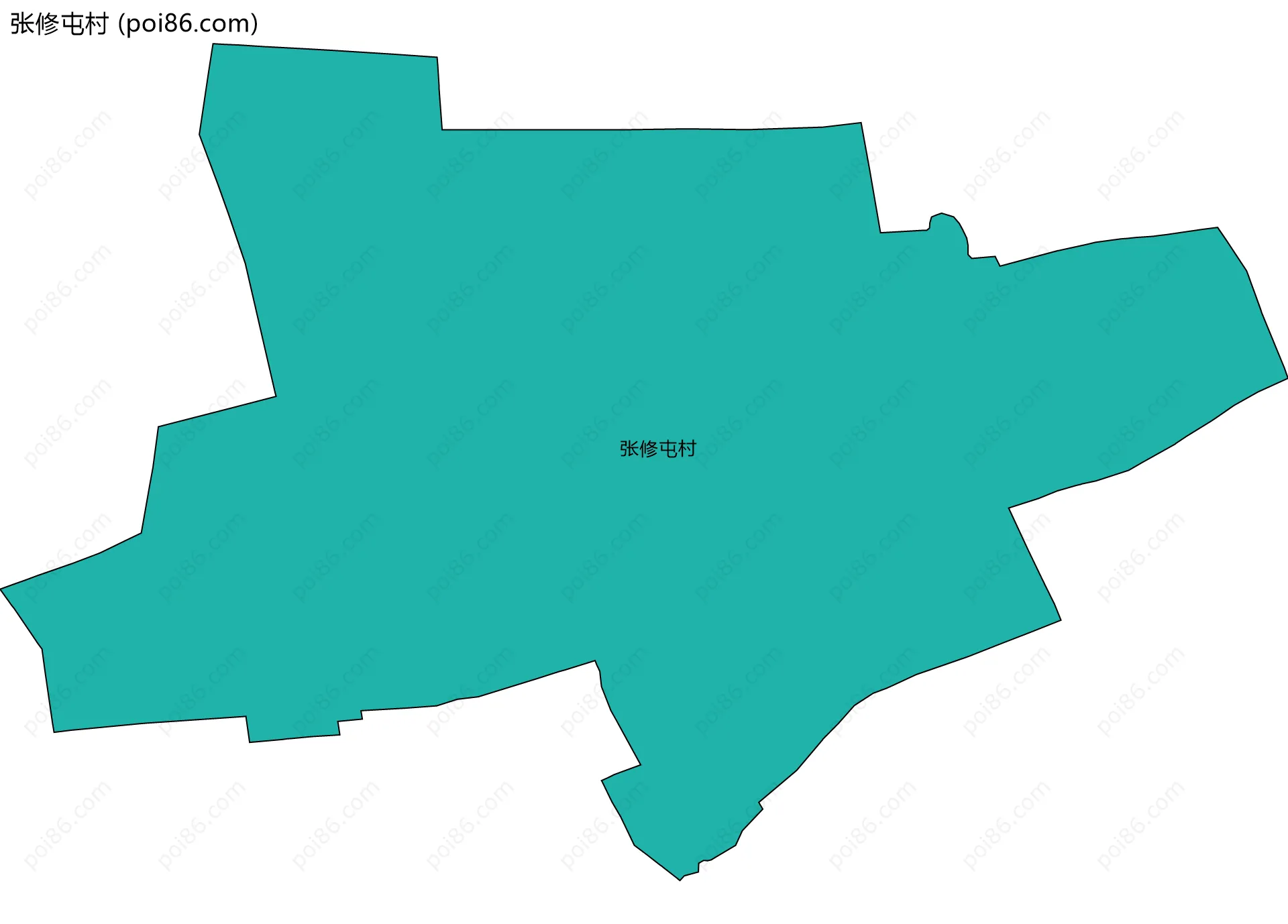 张修屯村边界地图