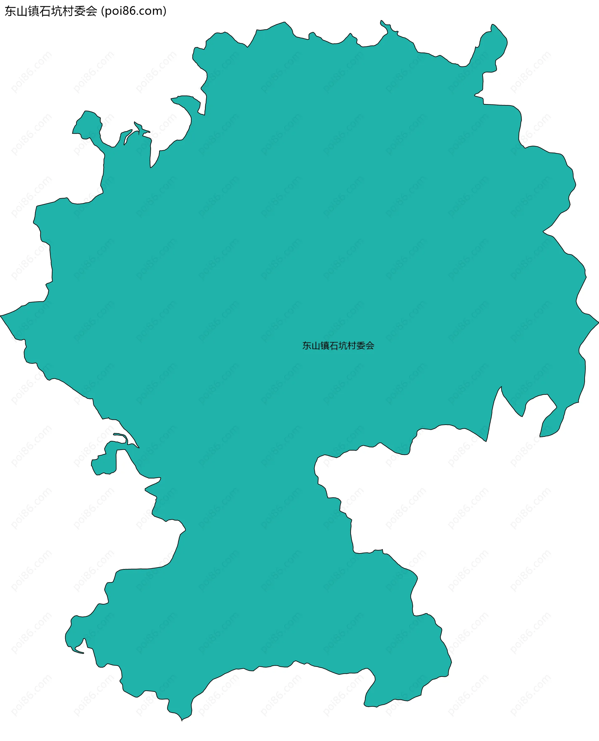 东山镇石坑村委会边界地图