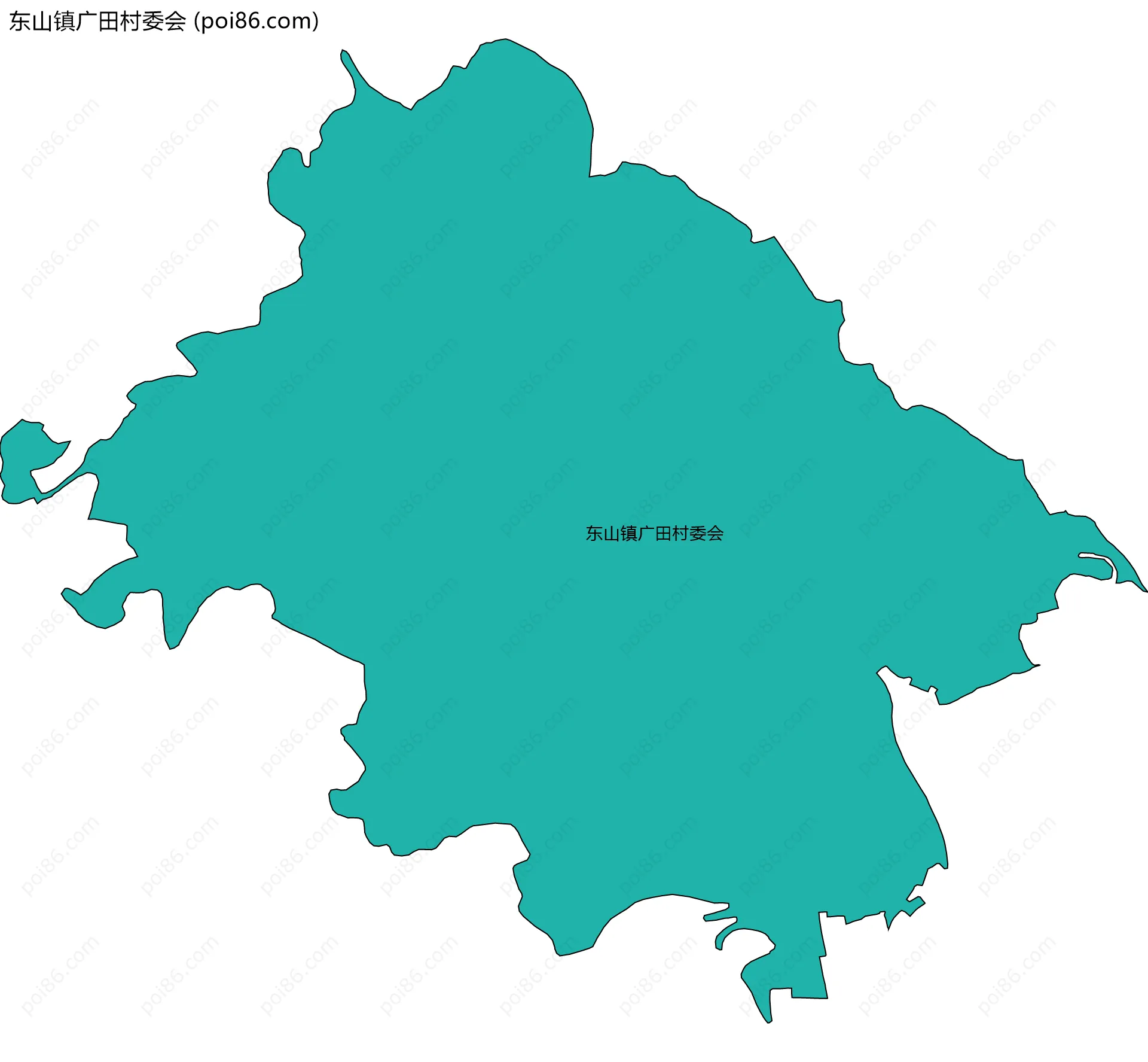 东山镇广田村委会边界地图