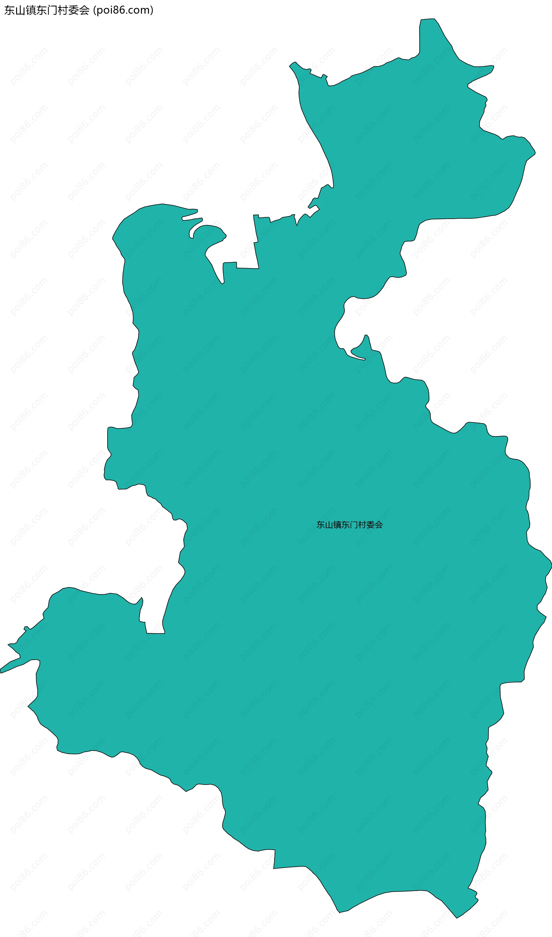 东山镇东门村委会边界地图