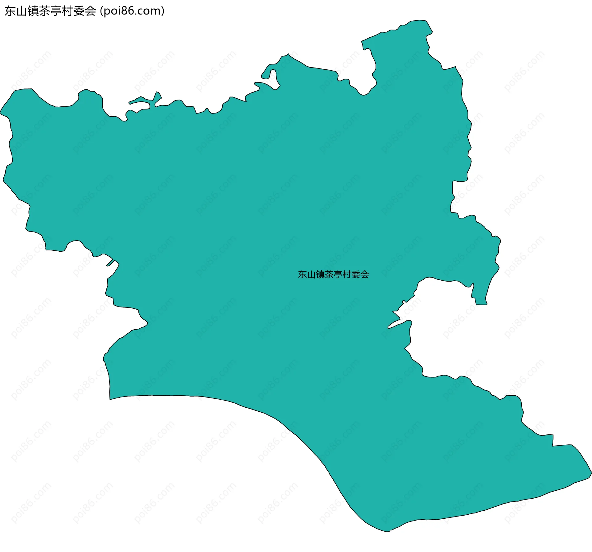 东山镇茶亭村委会边界地图