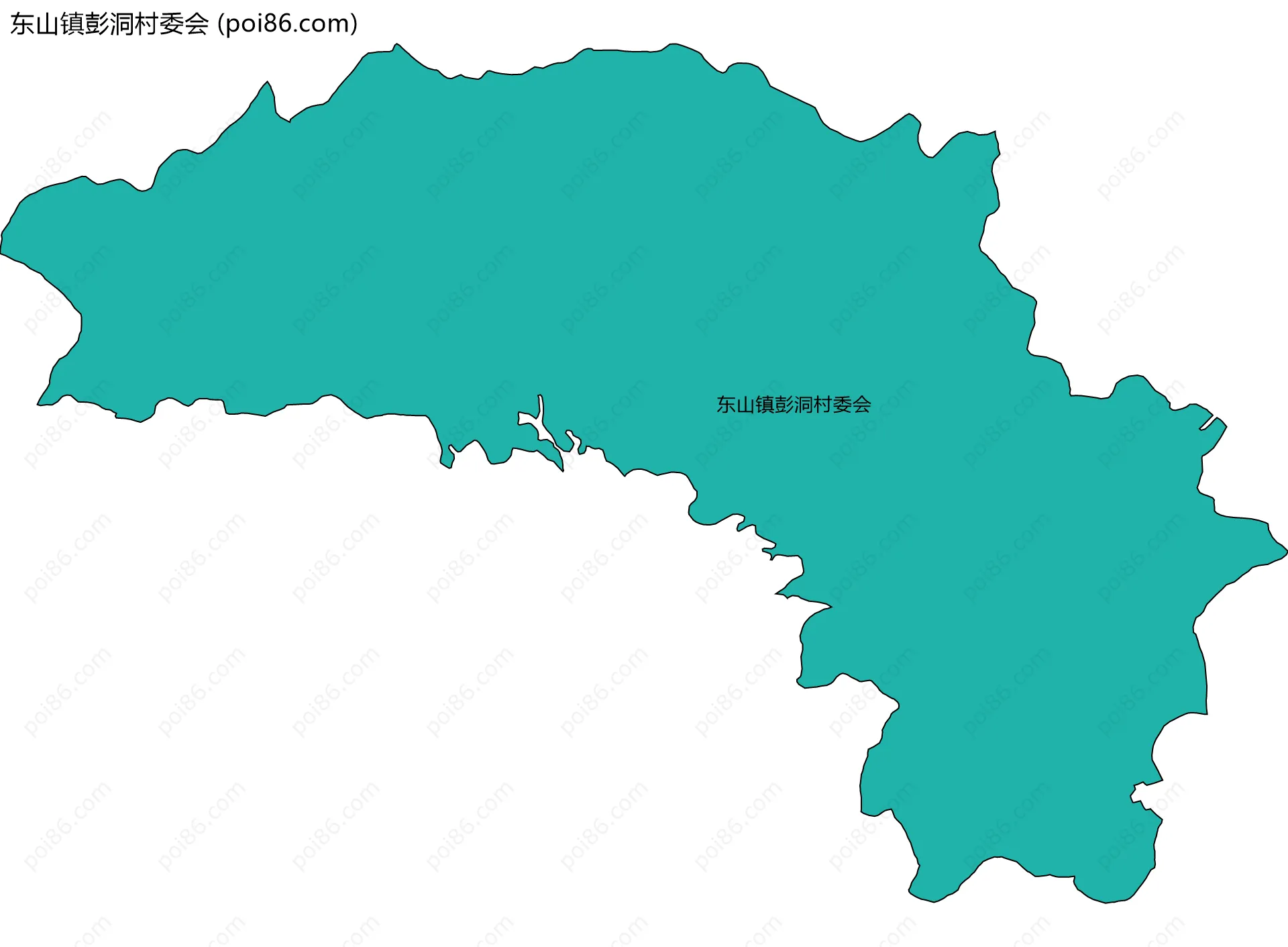 东山镇彭洞村委会边界地图
