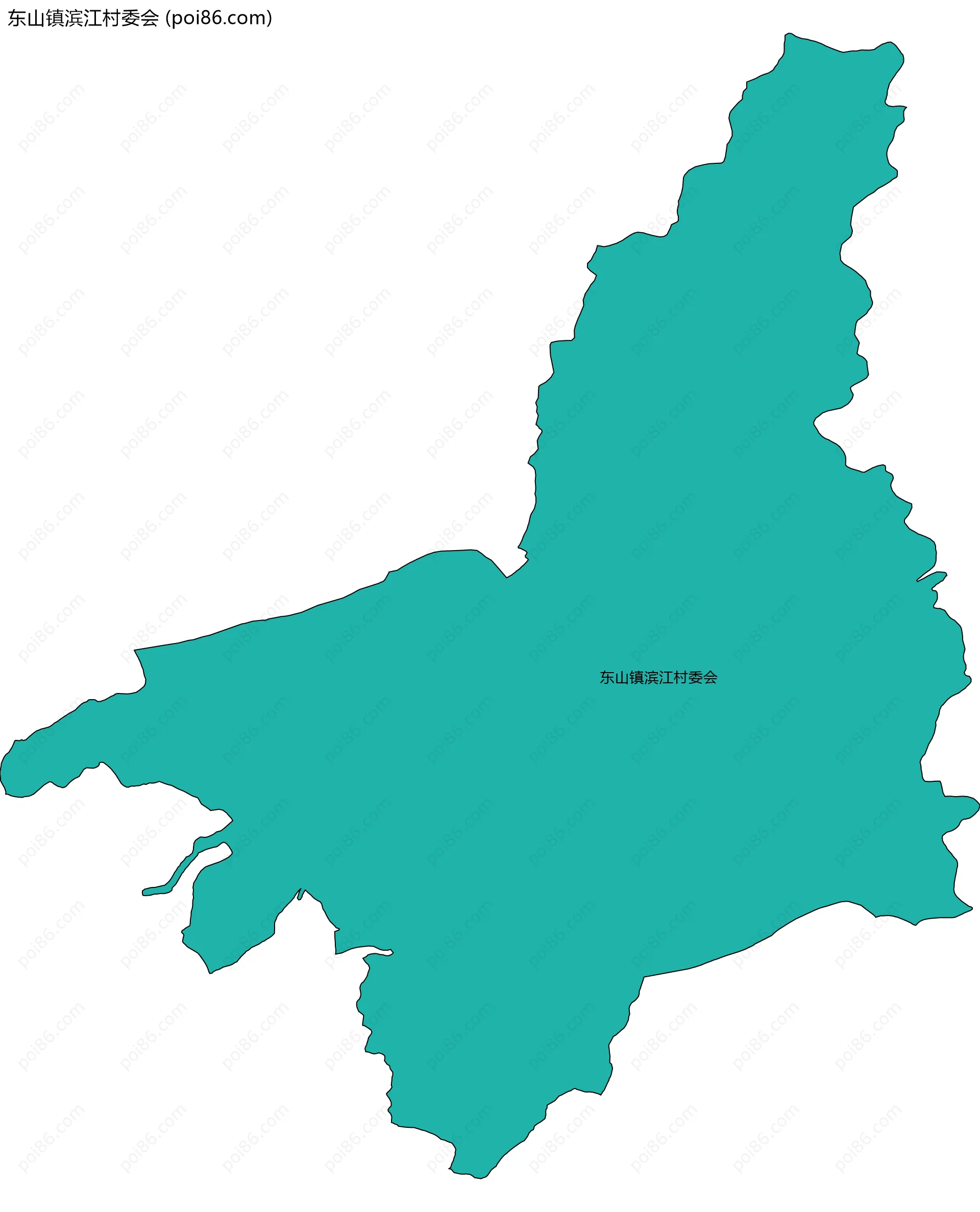 东山镇滨江村委会边界地图