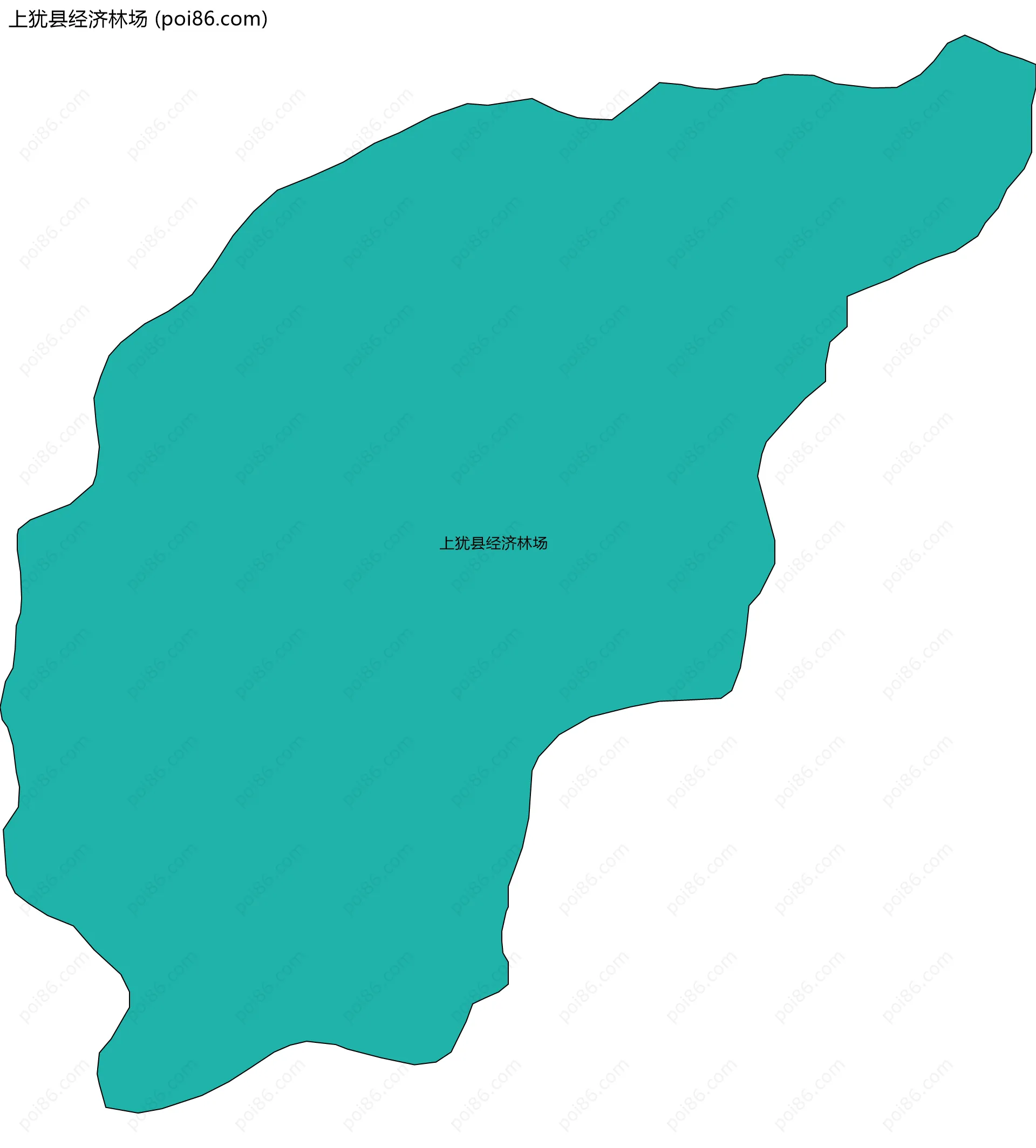 上犹县经济林场边界地图