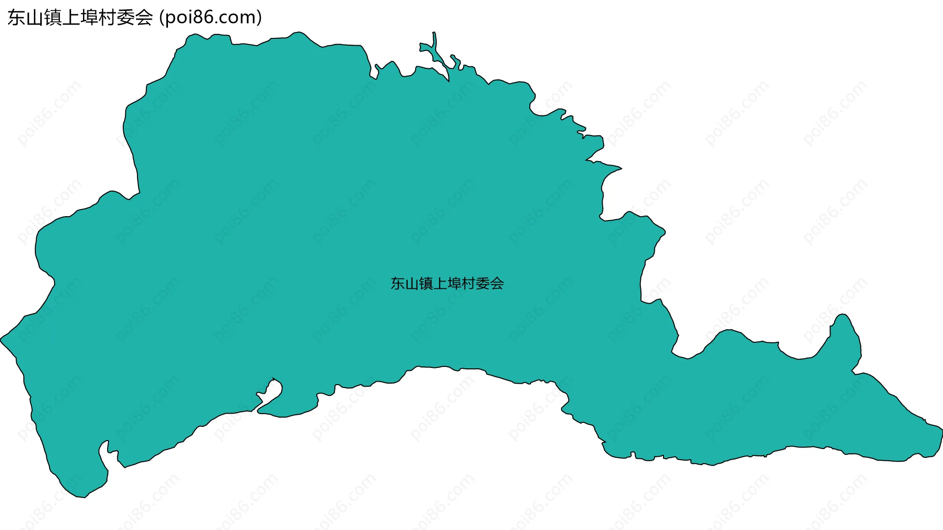 东山镇上埠村委会边界地图