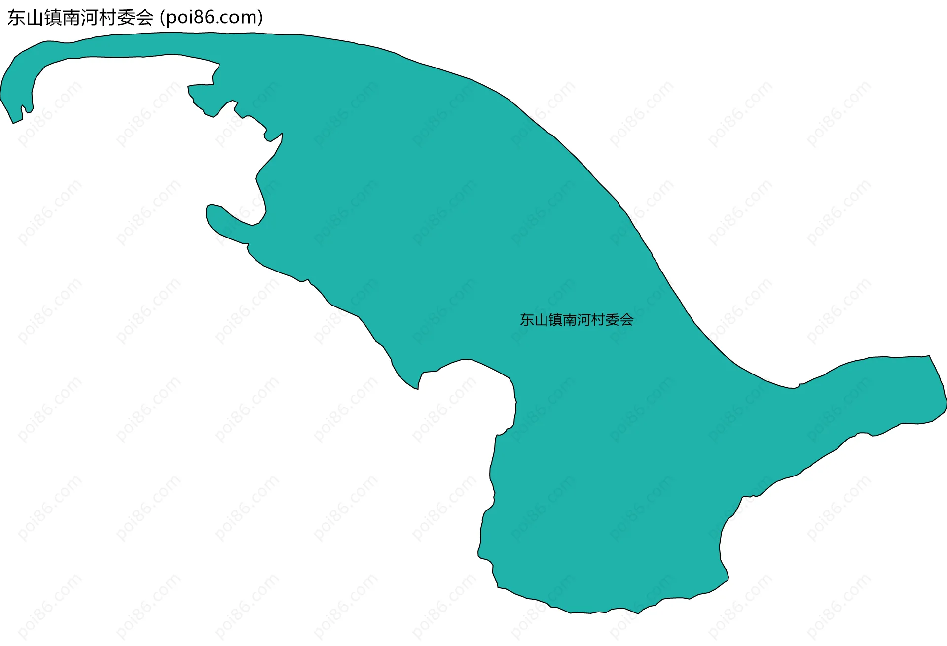 东山镇南河村委会边界地图