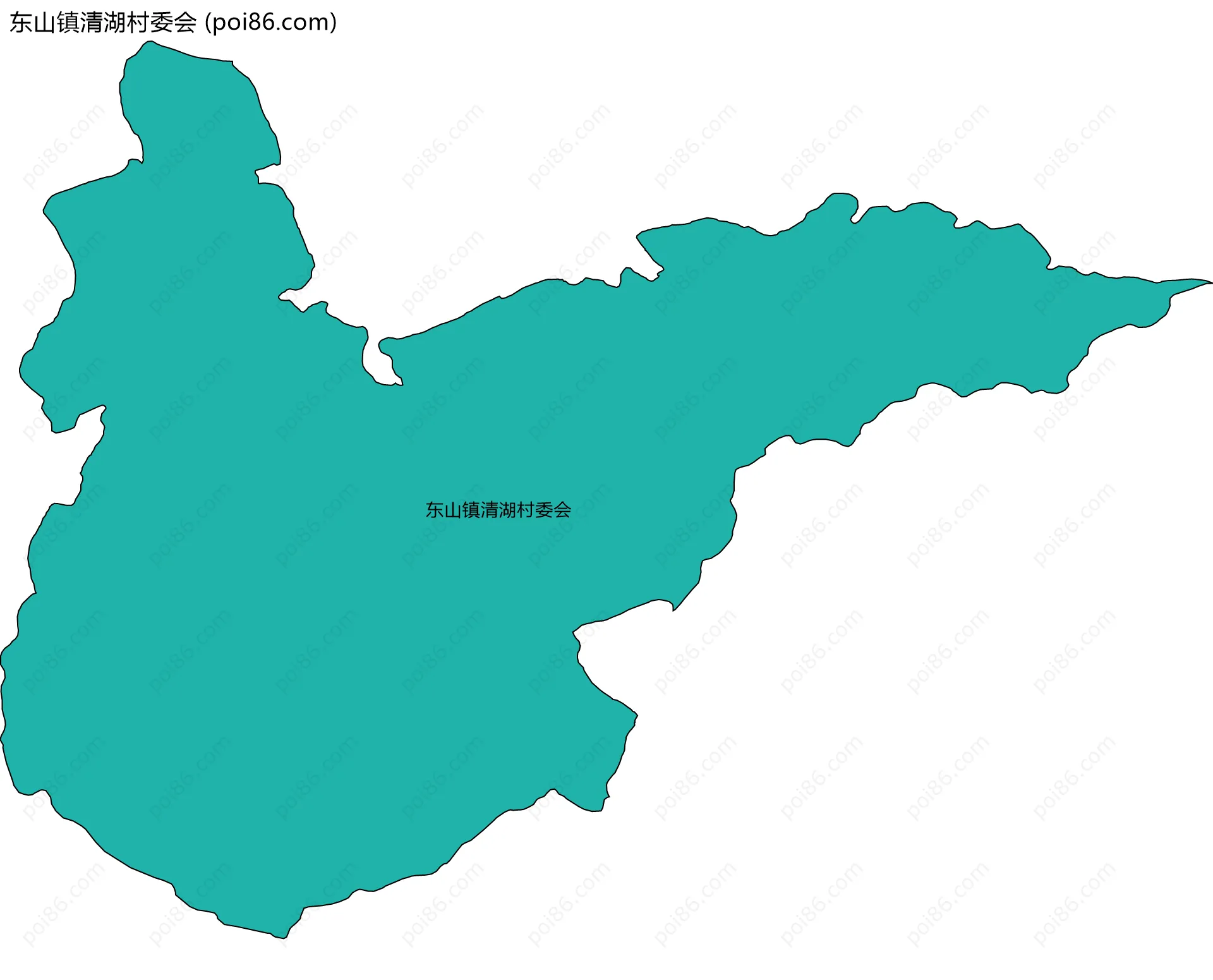 东山镇清湖村委会边界地图