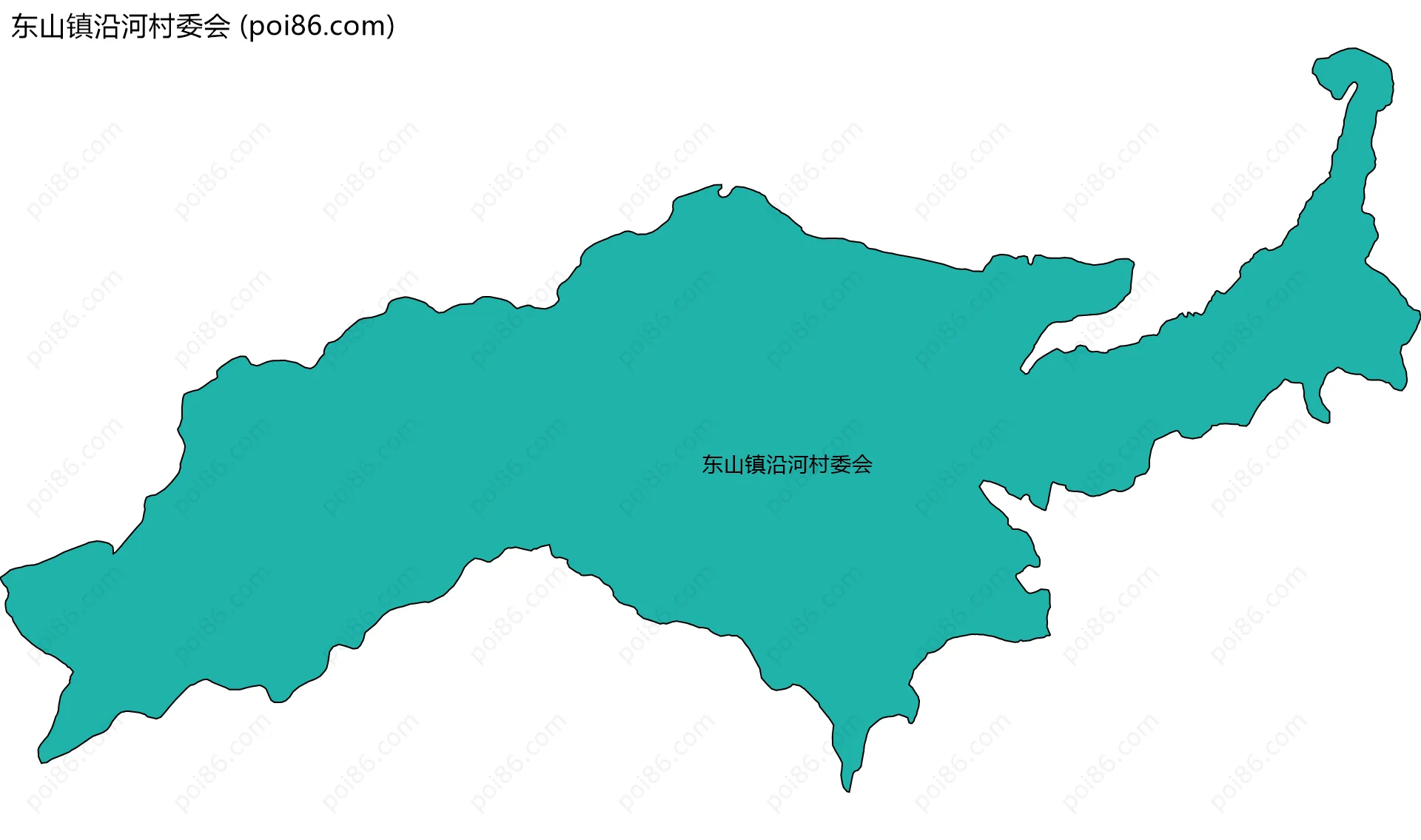 东山镇沿河村委会边界地图