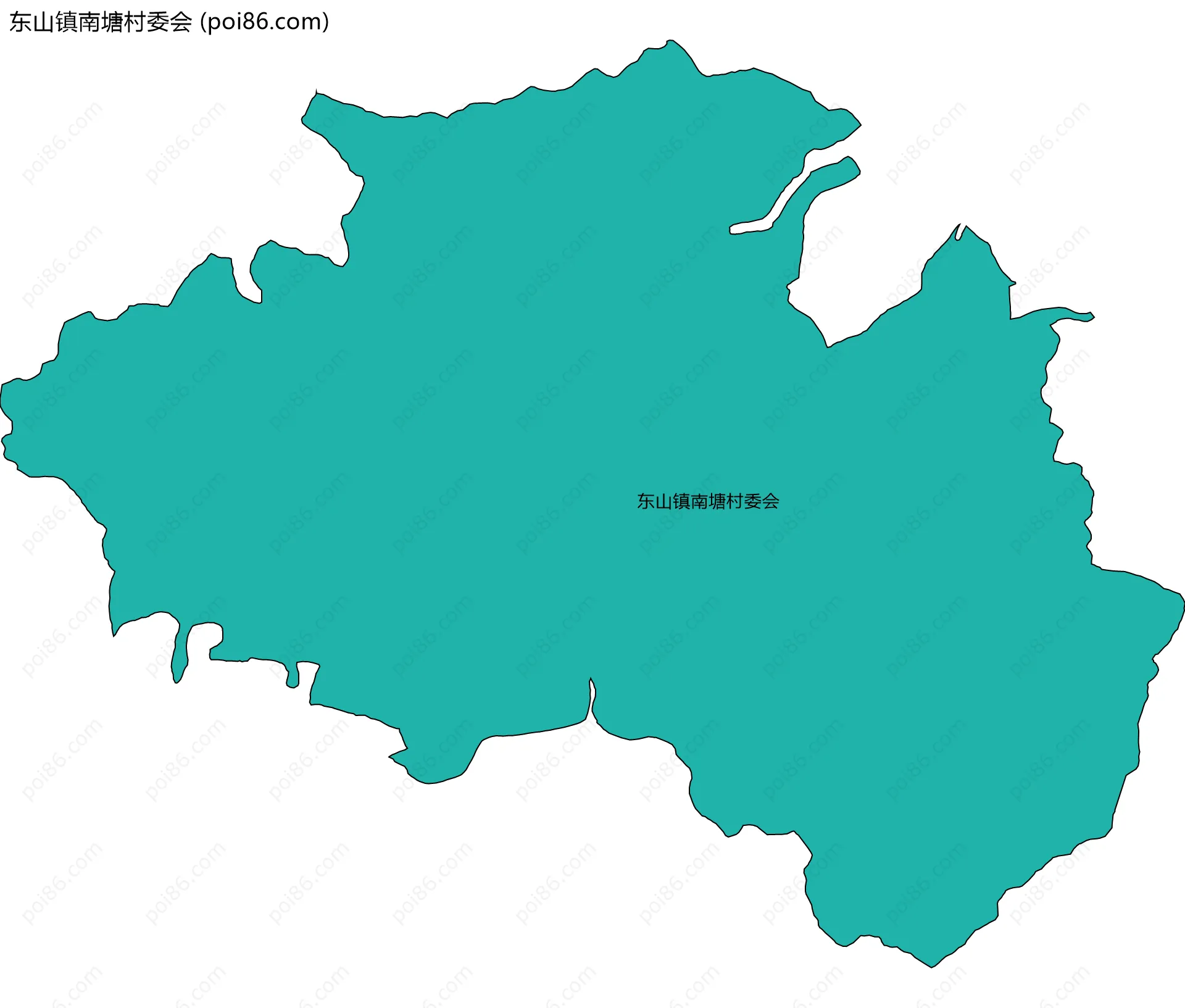 东山镇南塘村委会边界地图