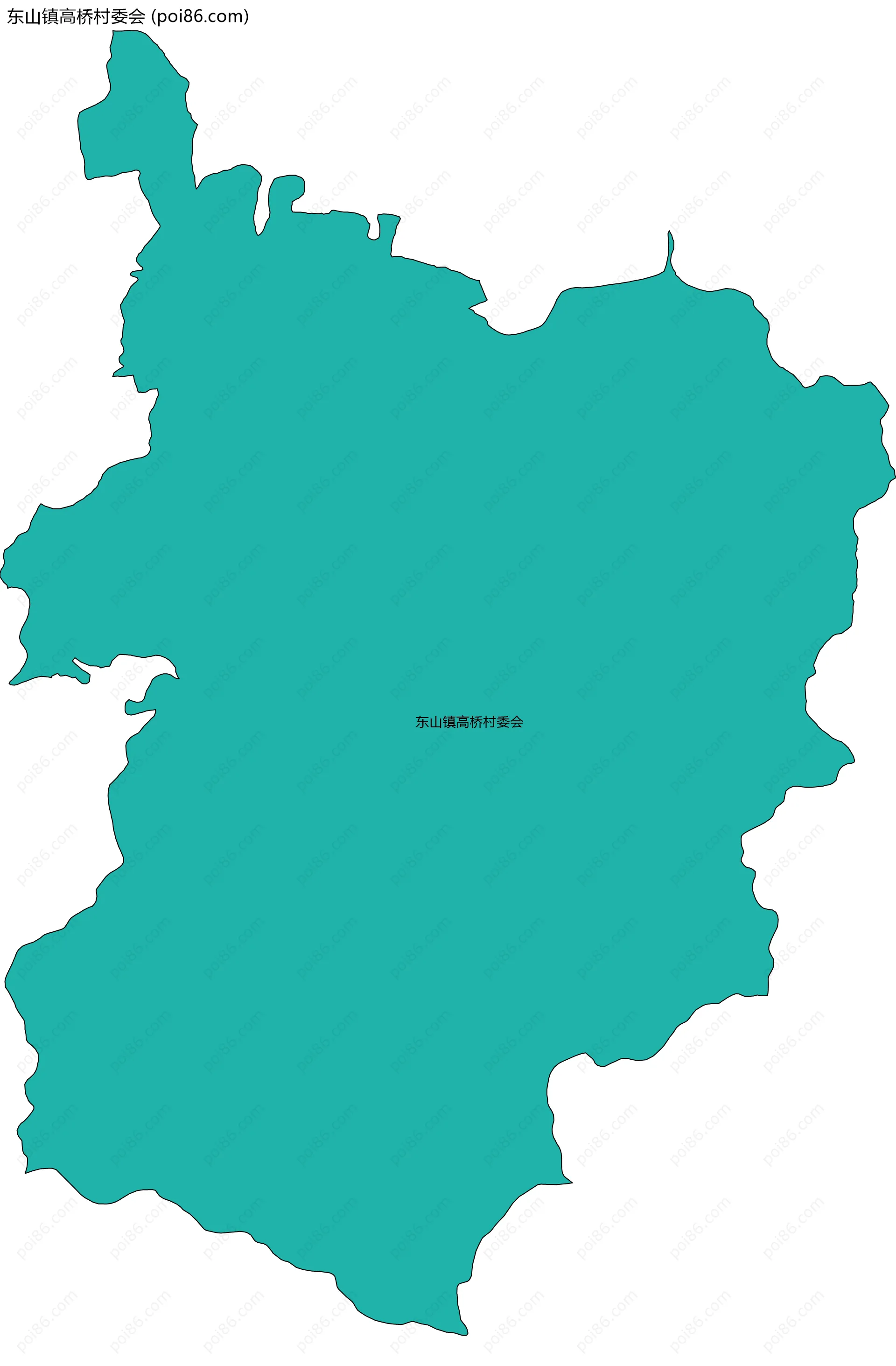 东山镇高桥村委会边界地图