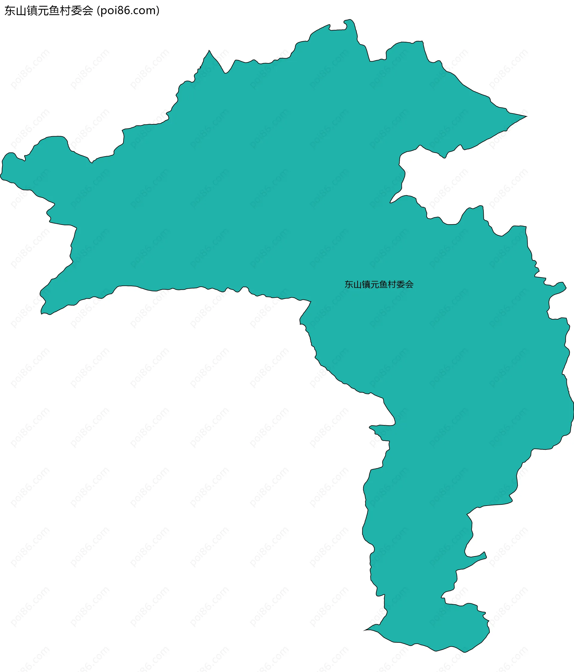 东山镇元鱼村委会边界地图