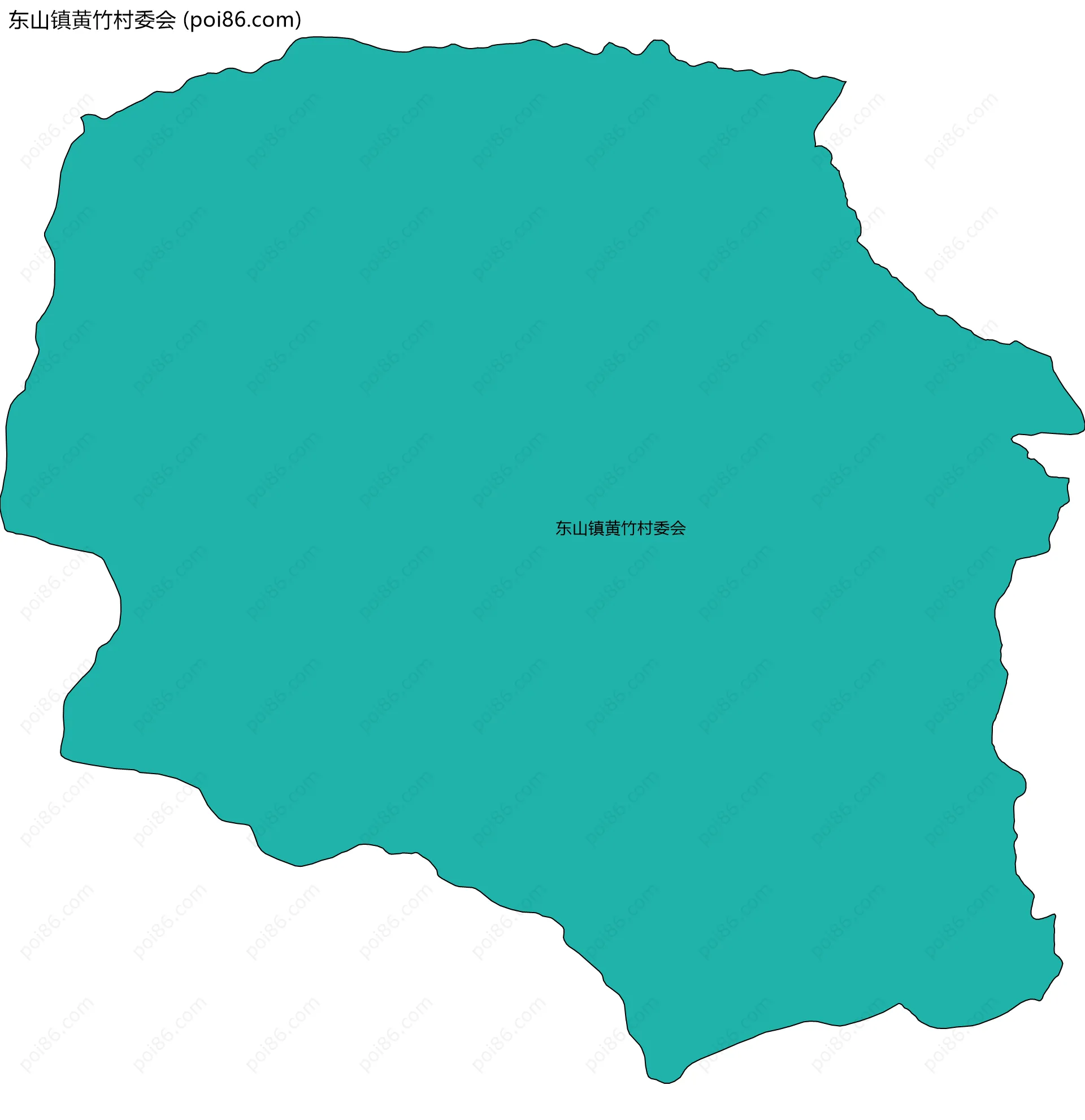 东山镇黄竹村委会边界地图