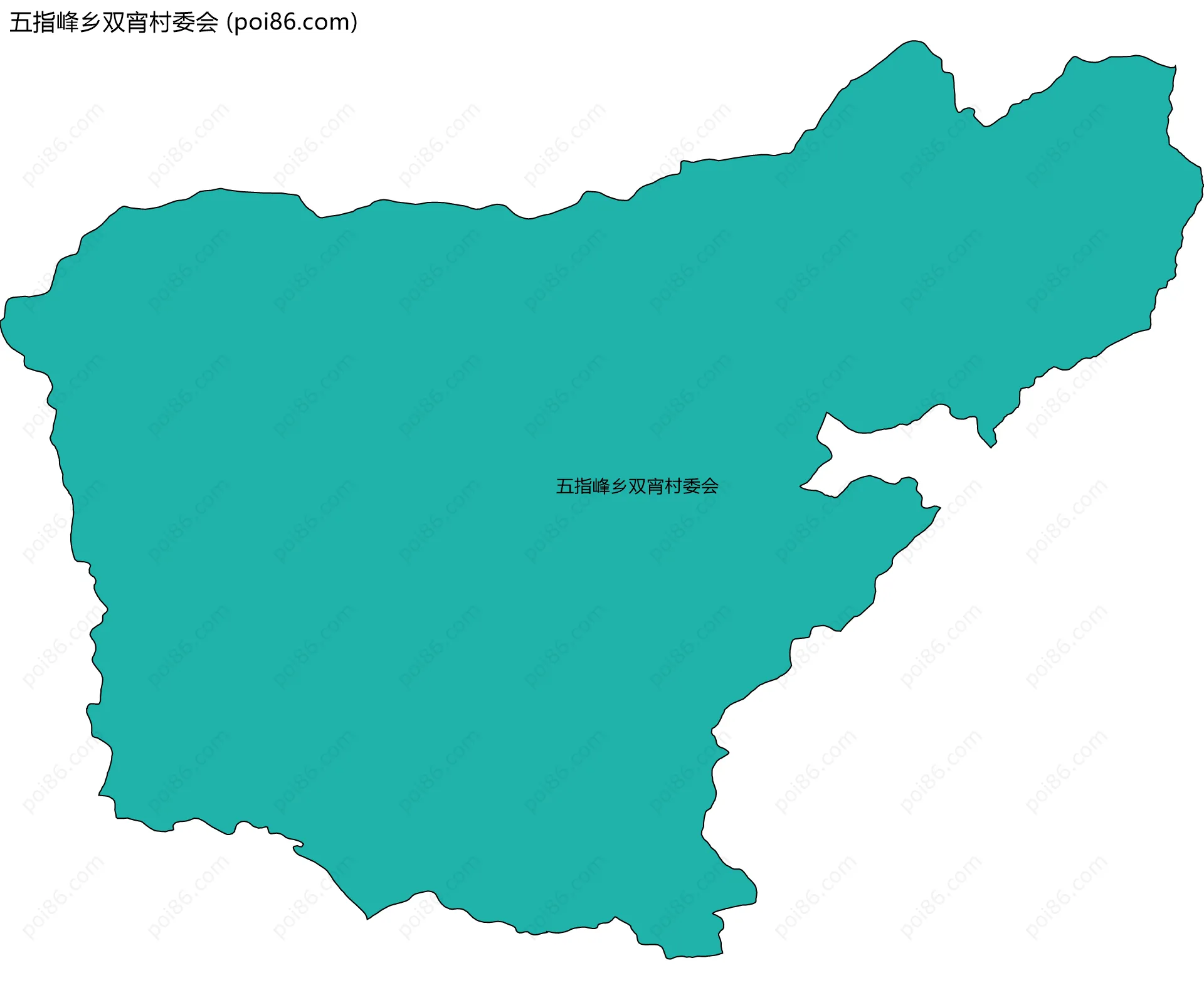 五指峰乡双宵村委会边界地图