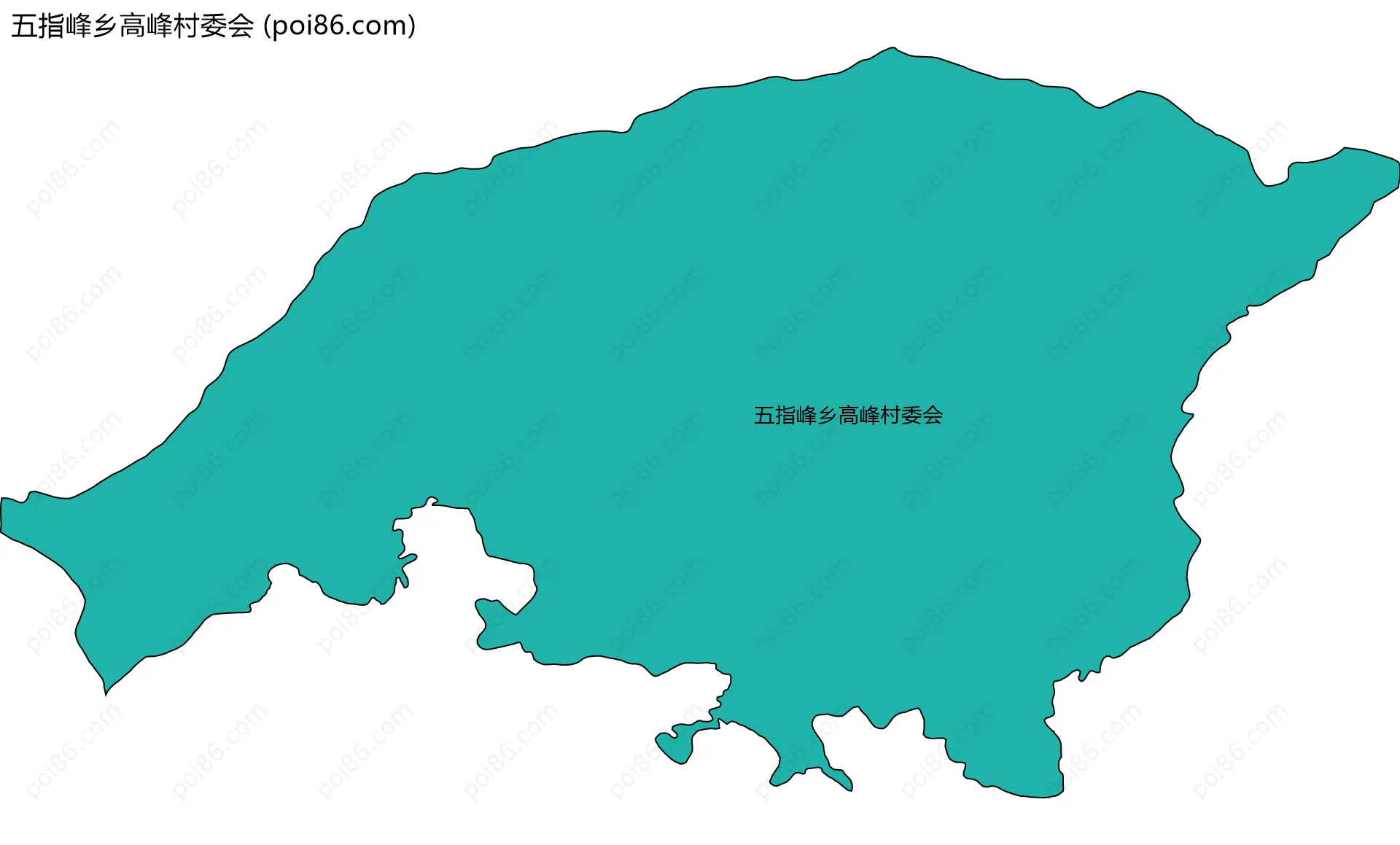 五指峰乡高峰村委会边界地图