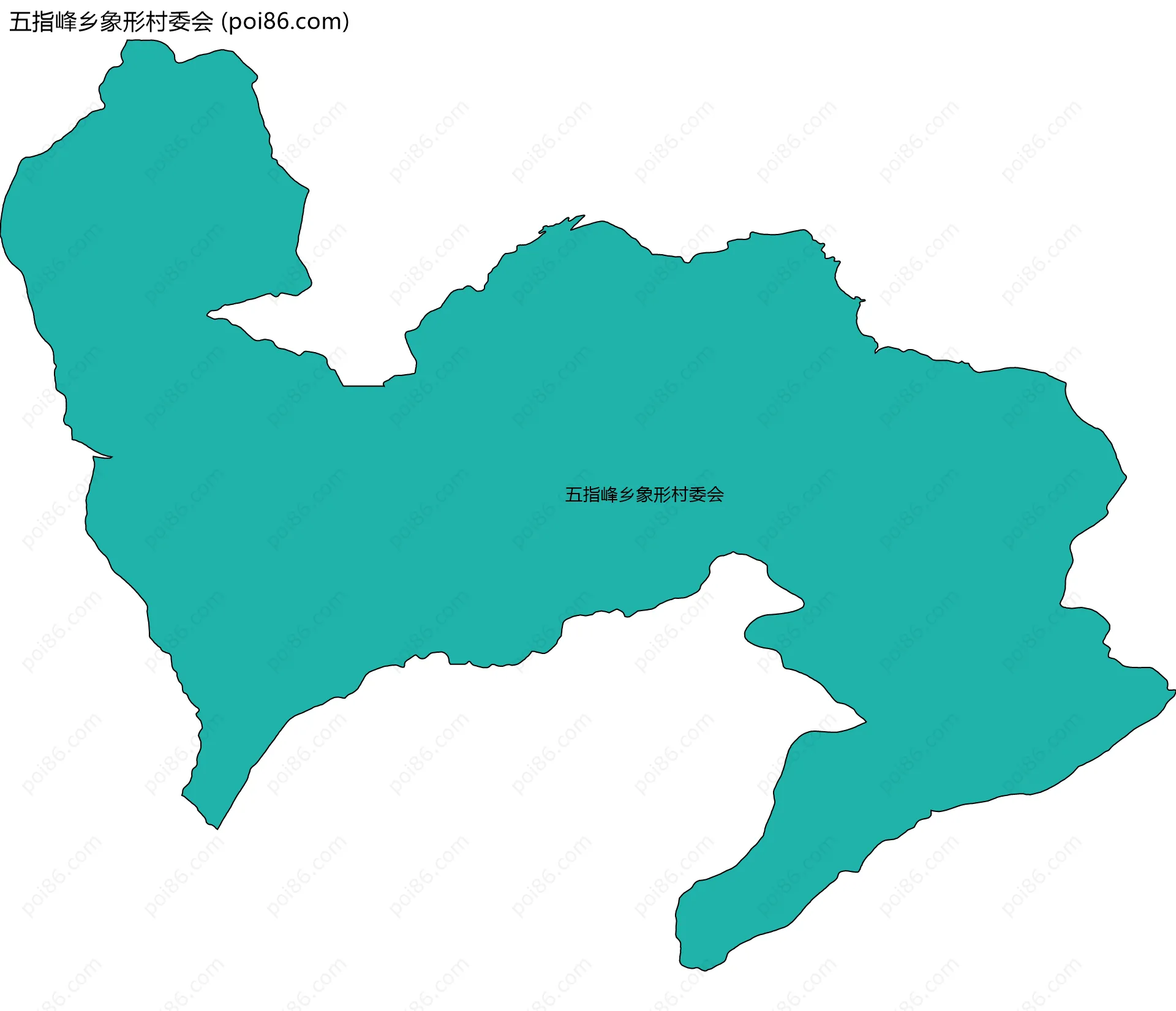 五指峰乡象形村委会边界地图