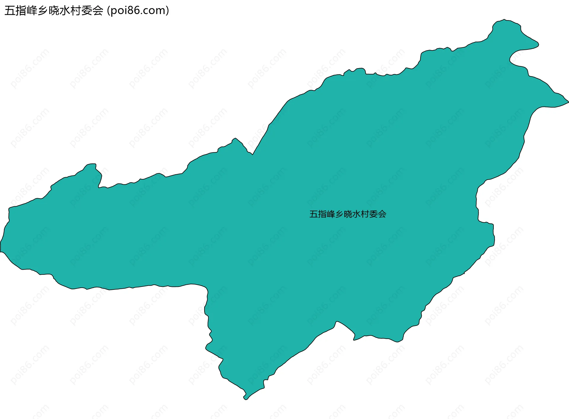 五指峰乡晓水村委会边界地图