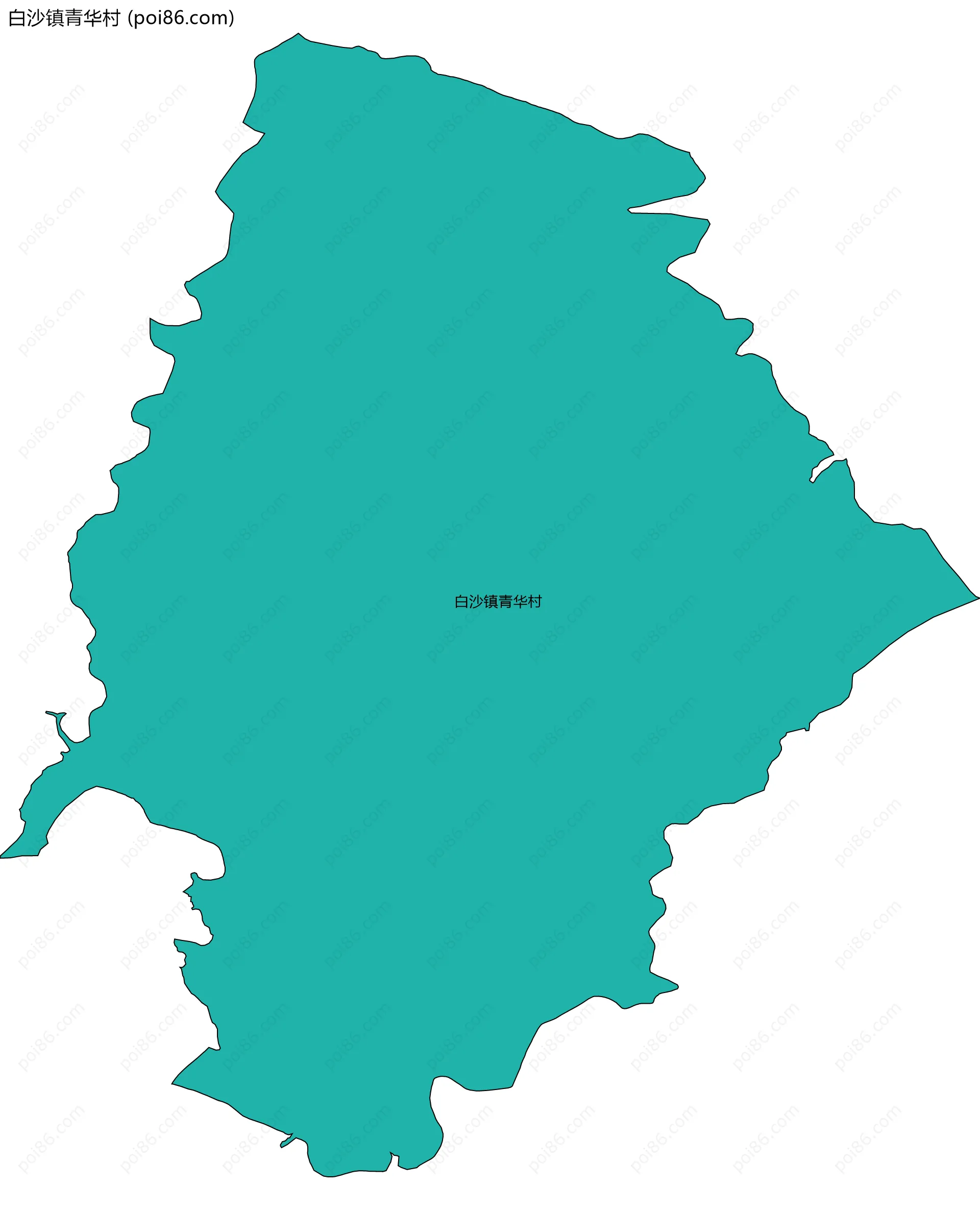 白沙镇青华村边界地图