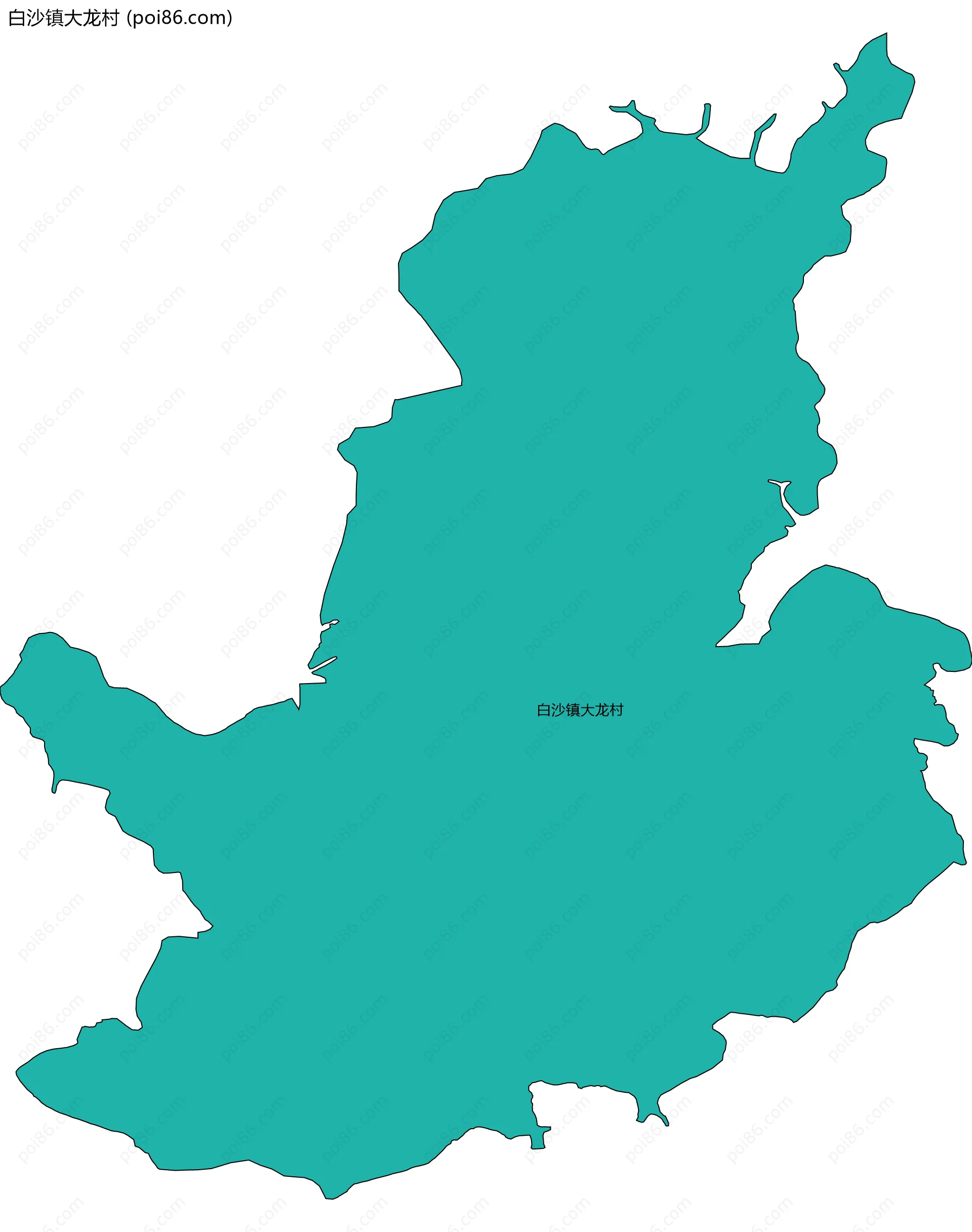 白沙镇大龙村边界地图