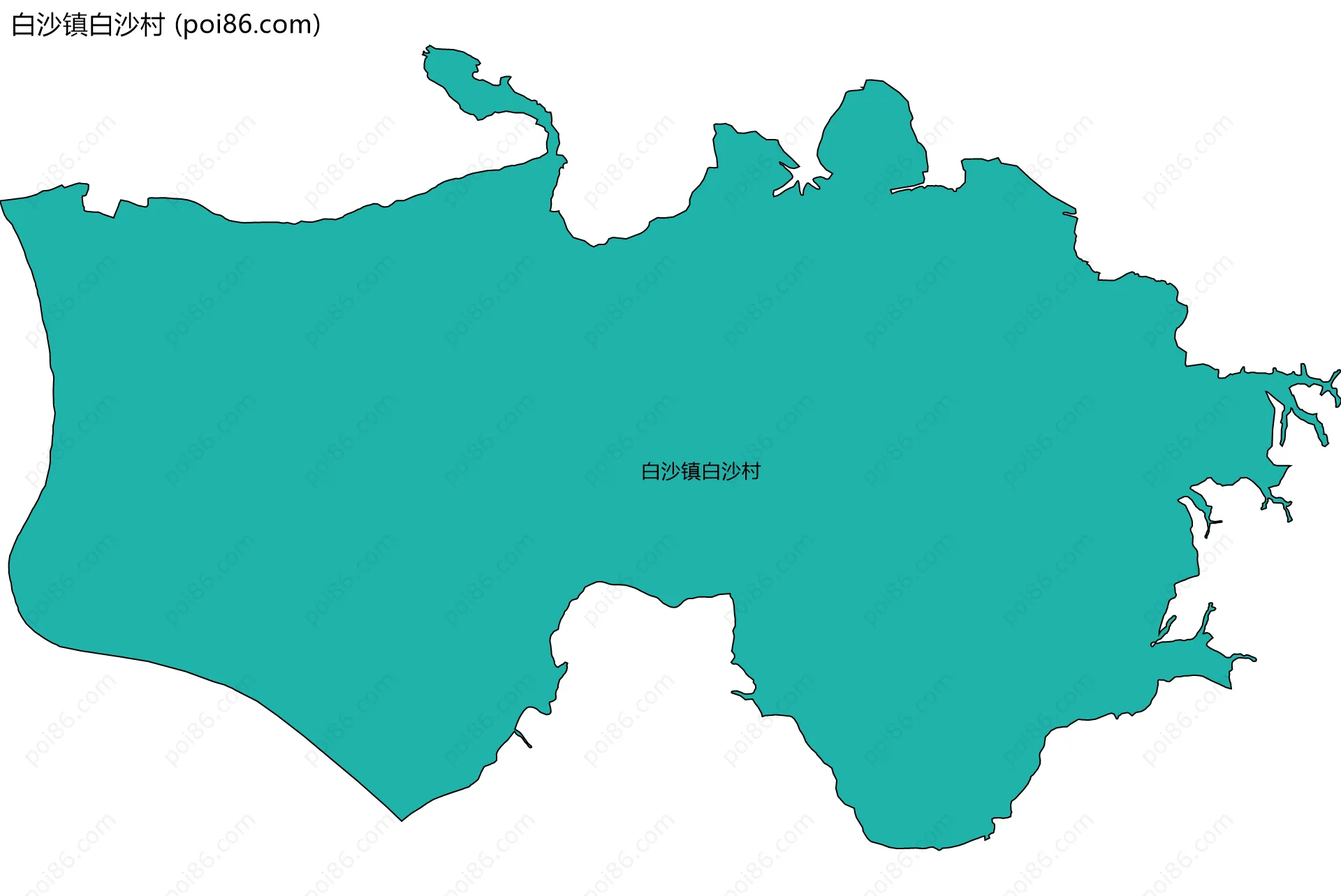 白沙镇白沙村边界地图