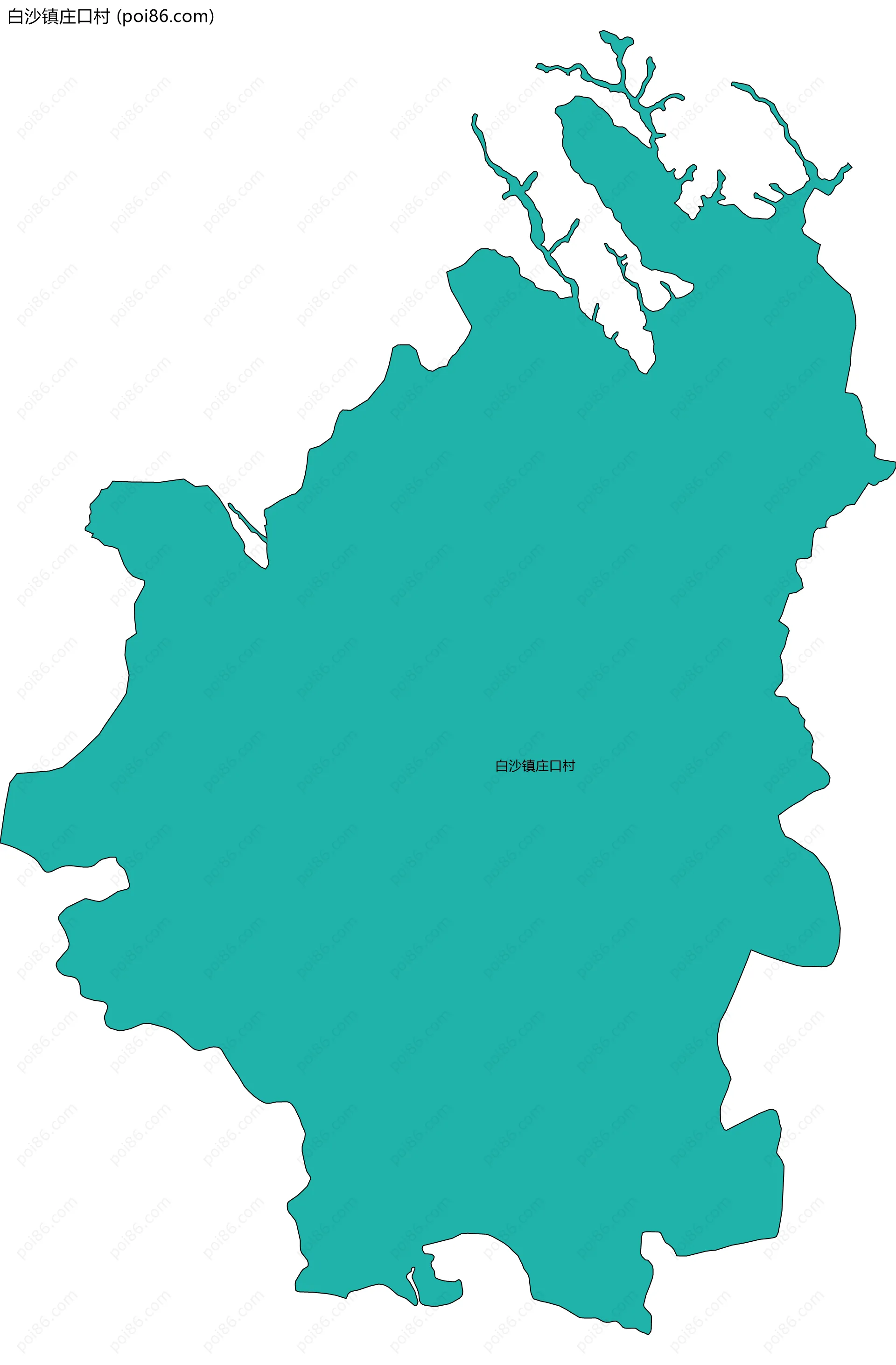 白沙镇庄口村边界地图