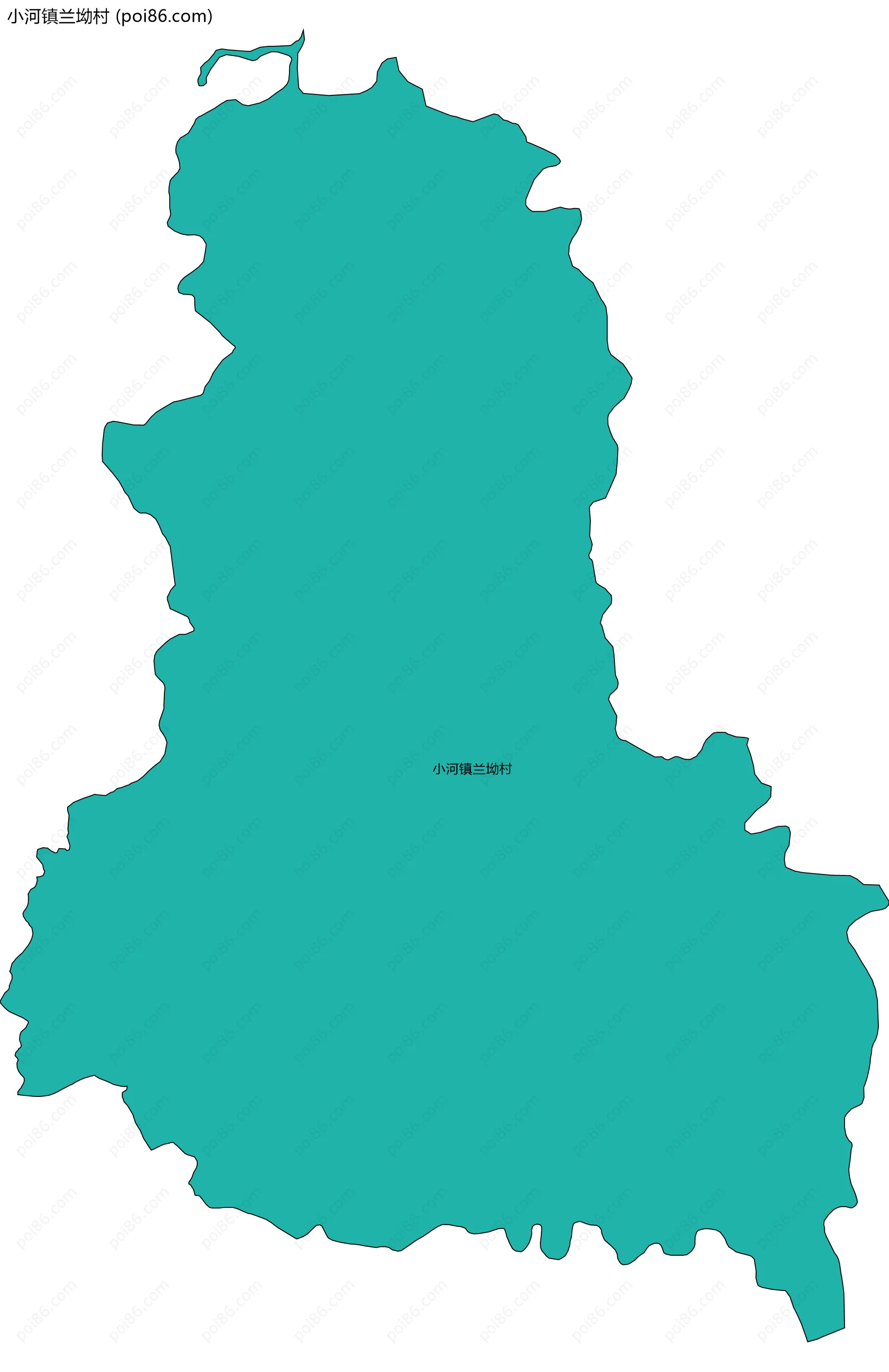 小河镇兰坳村边界地图