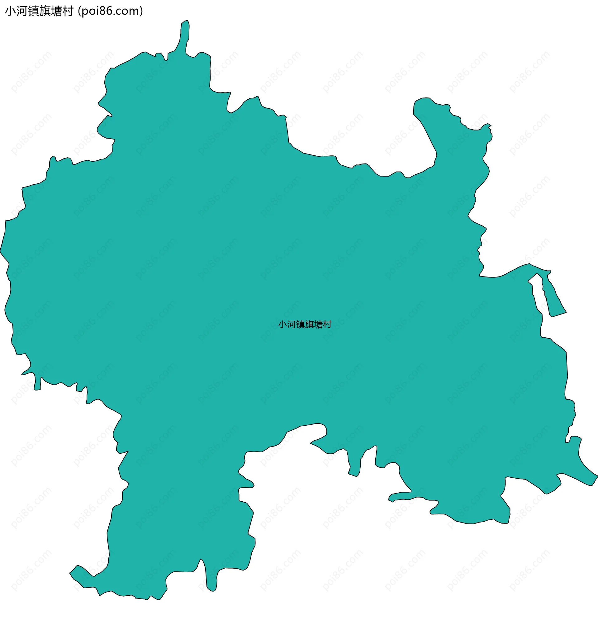 小河镇旗塘村边界地图