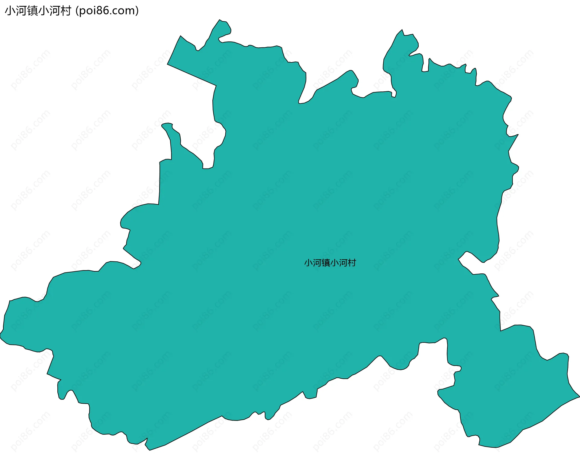 小河镇小河村边界地图
