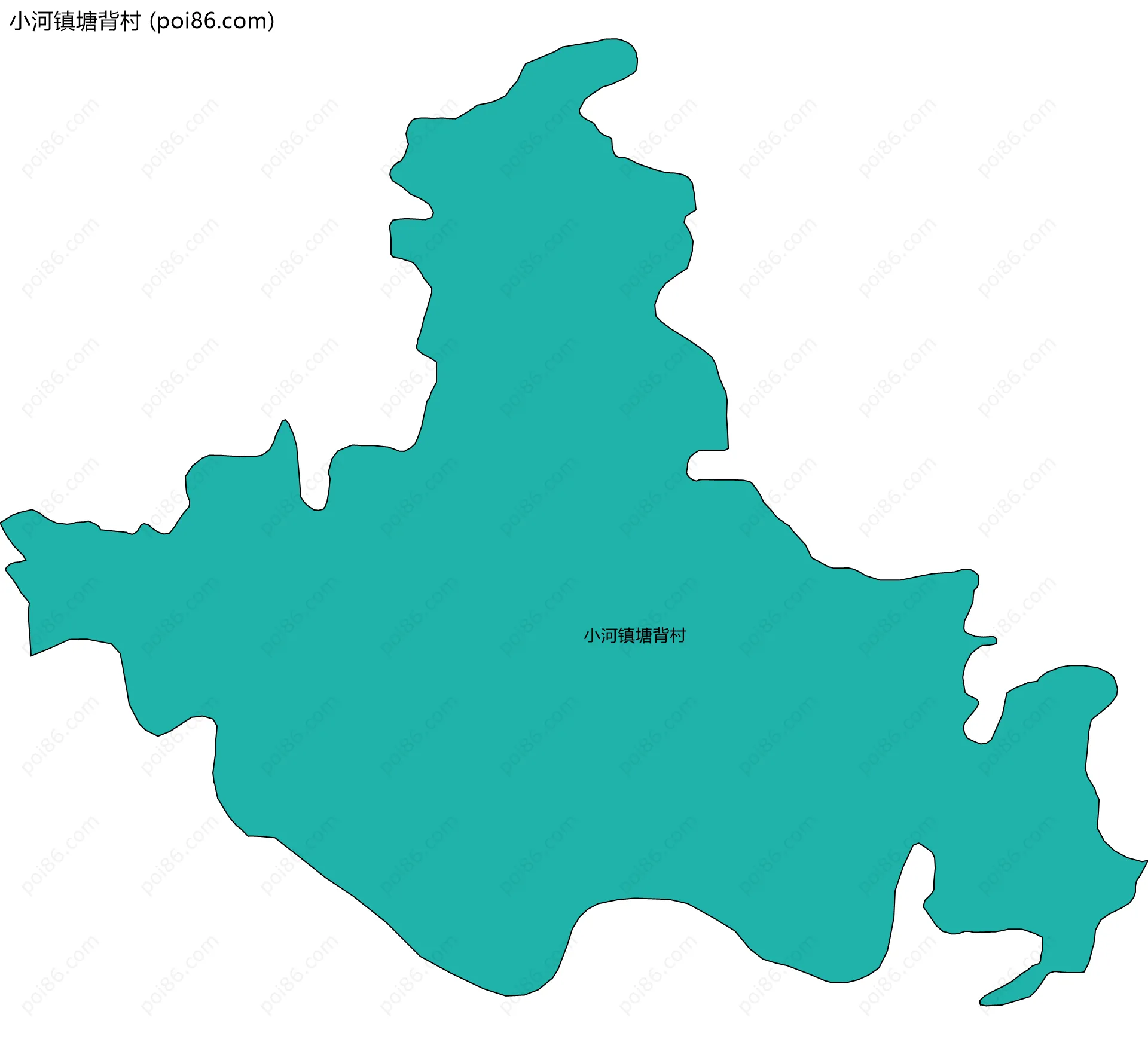 小河镇塘背村边界地图