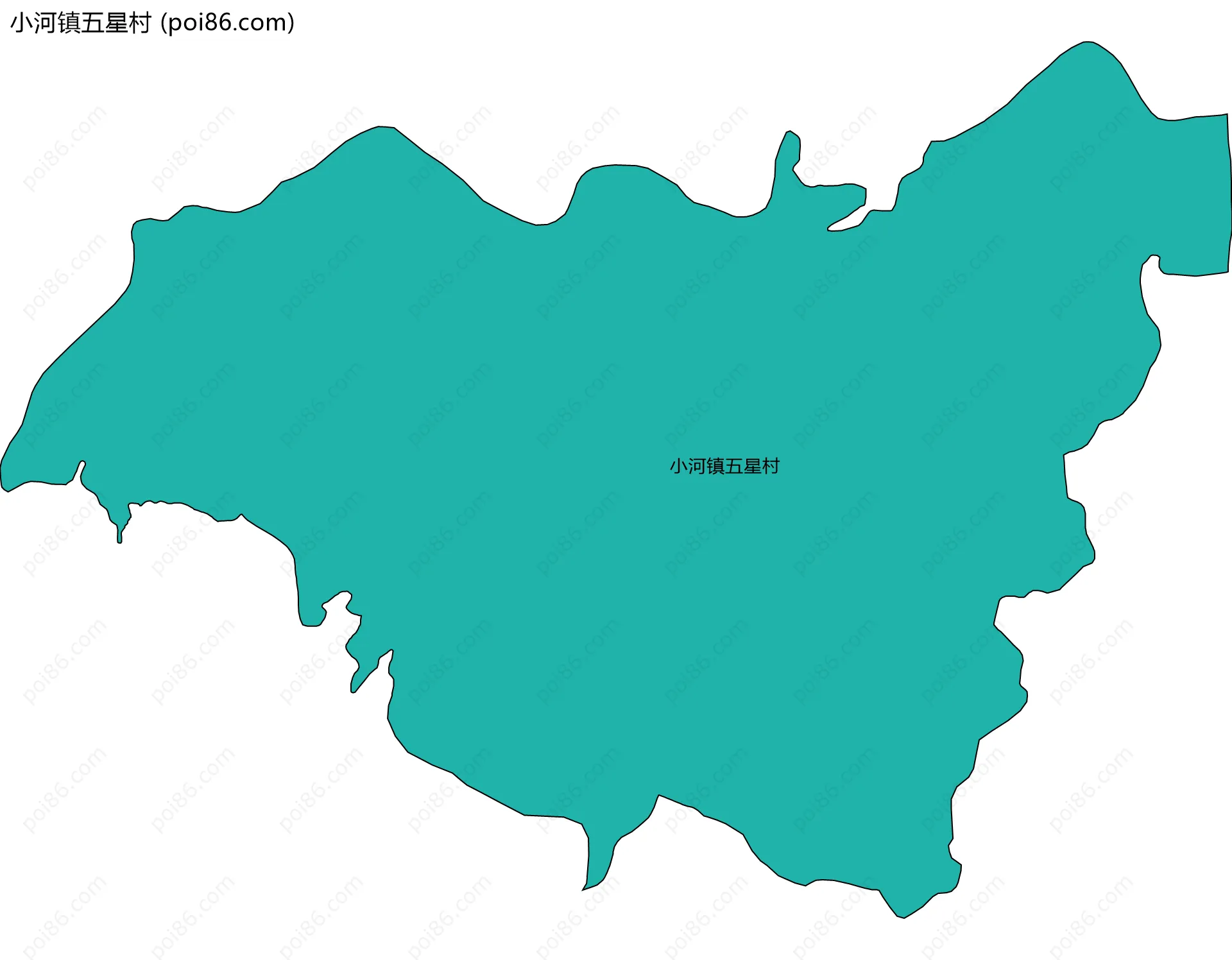 小河镇五星村边界地图