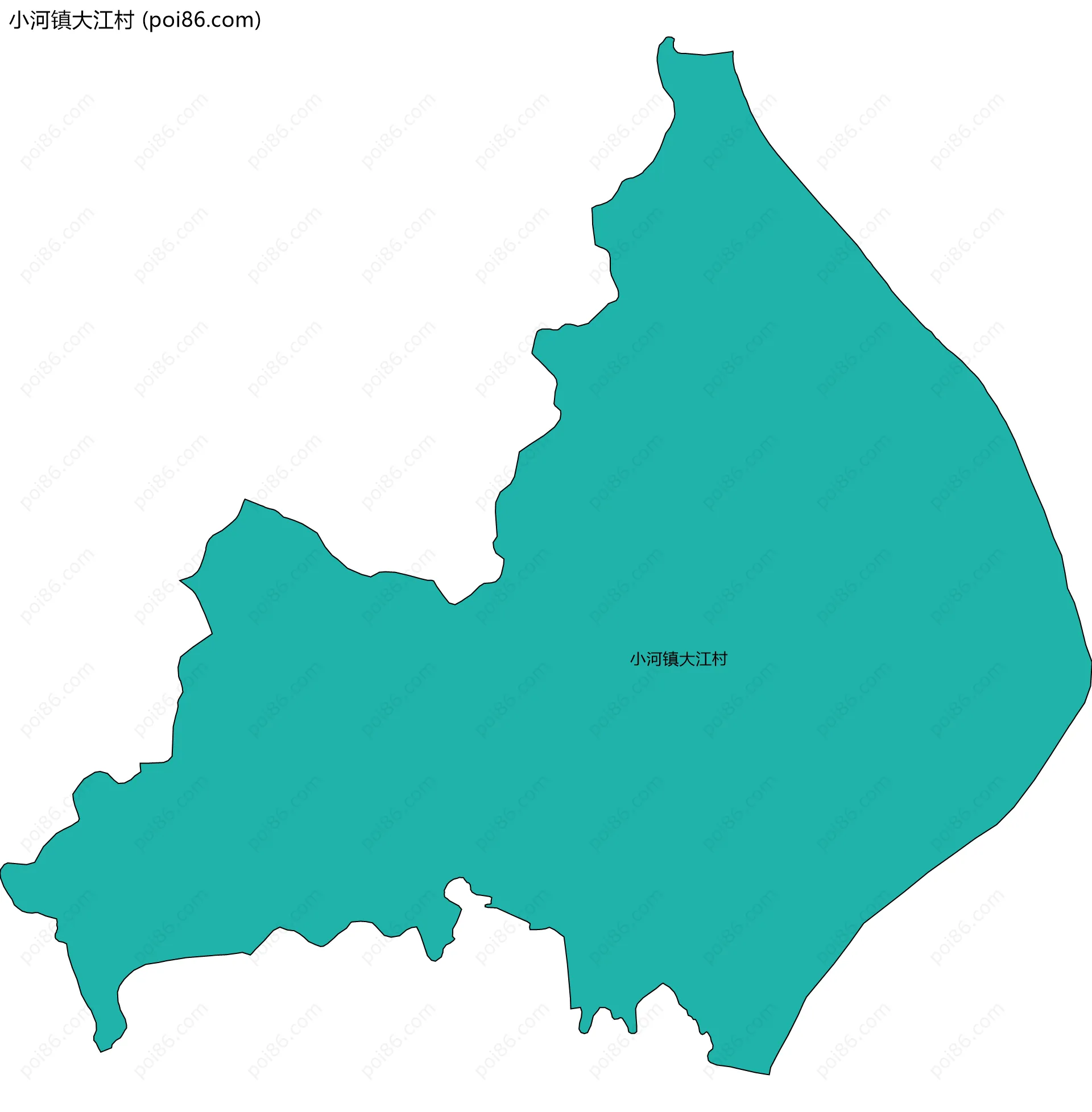 小河镇大江村边界地图