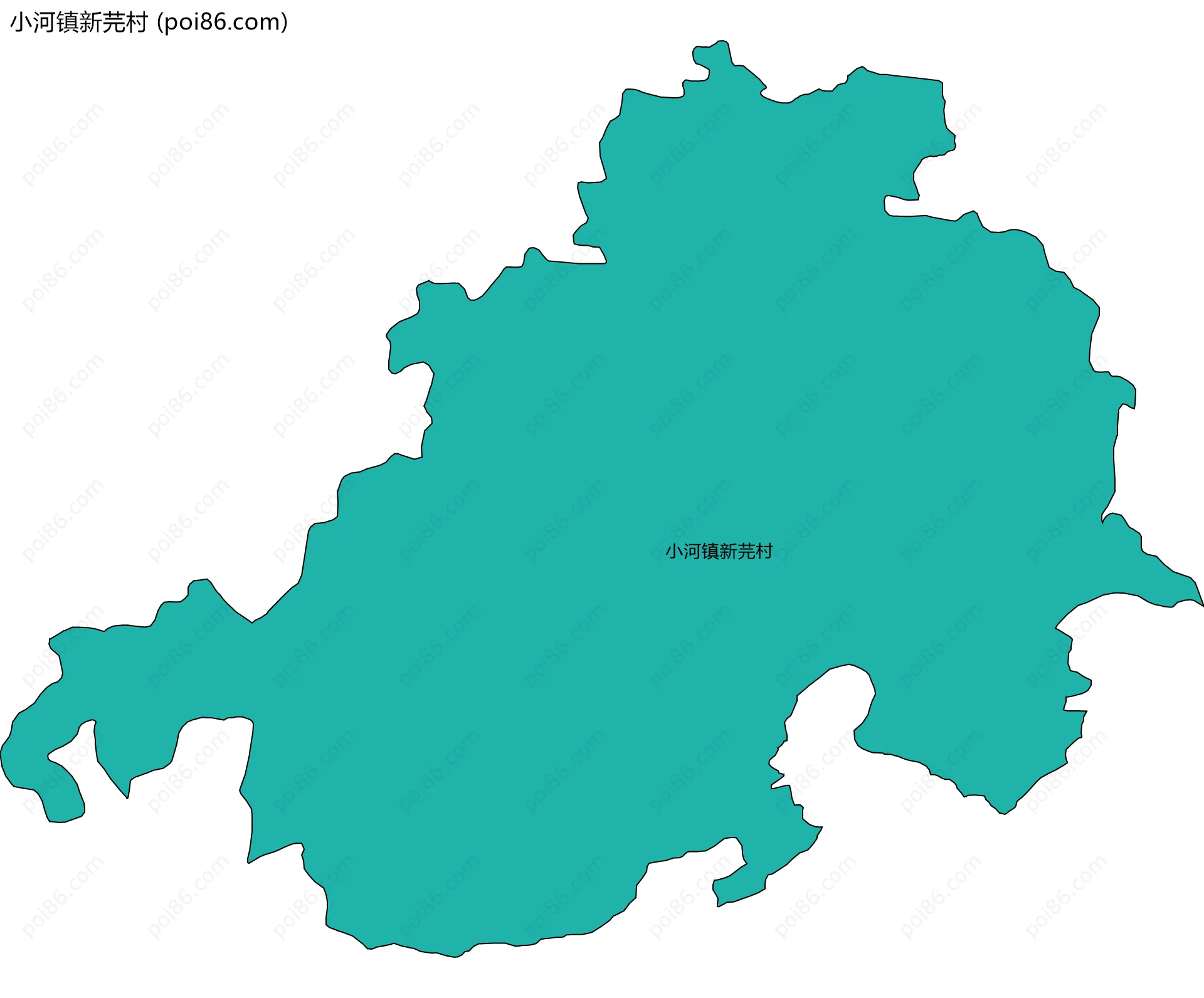 小河镇新芫村边界地图