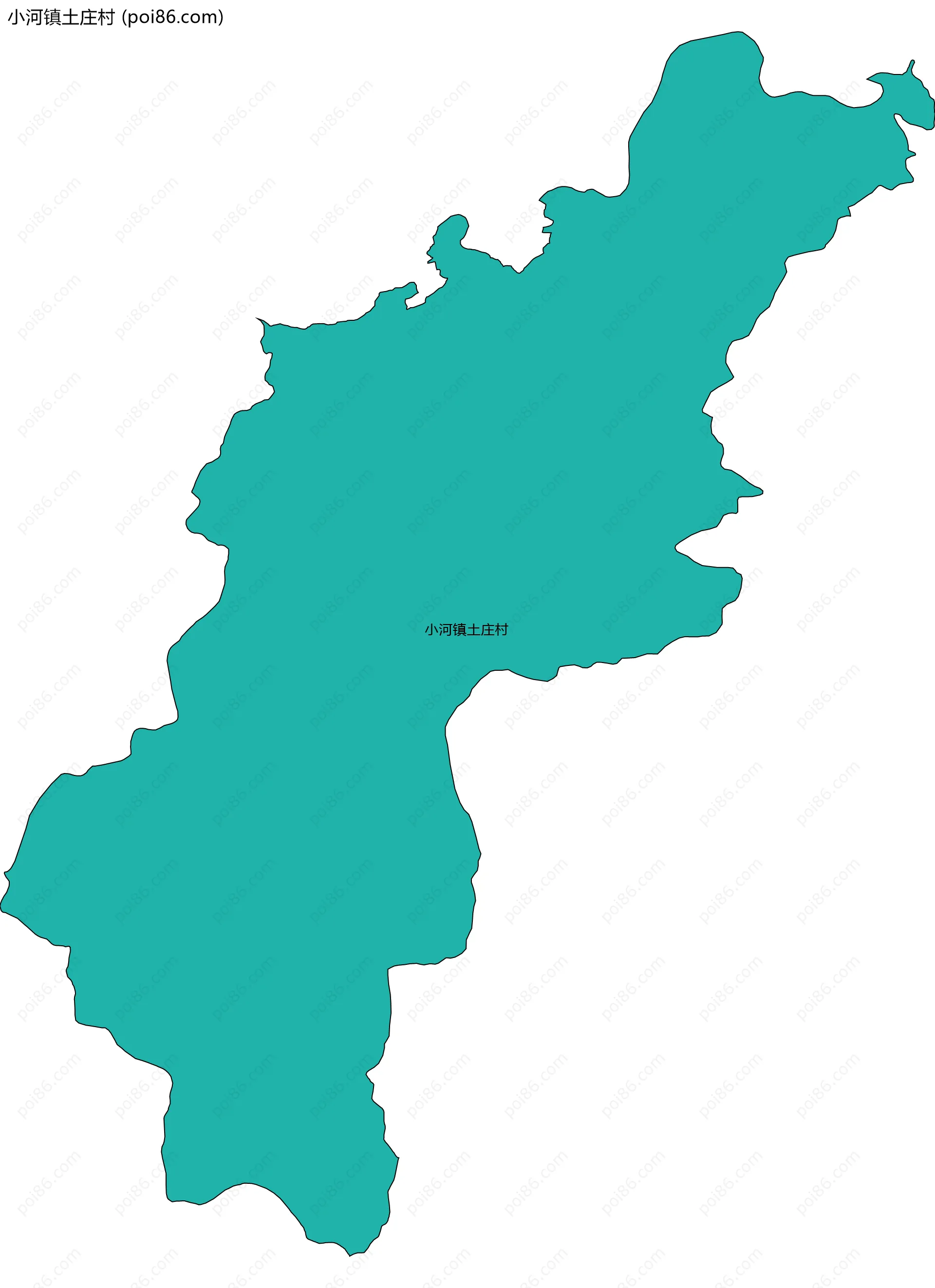 小河镇土庄村边界地图