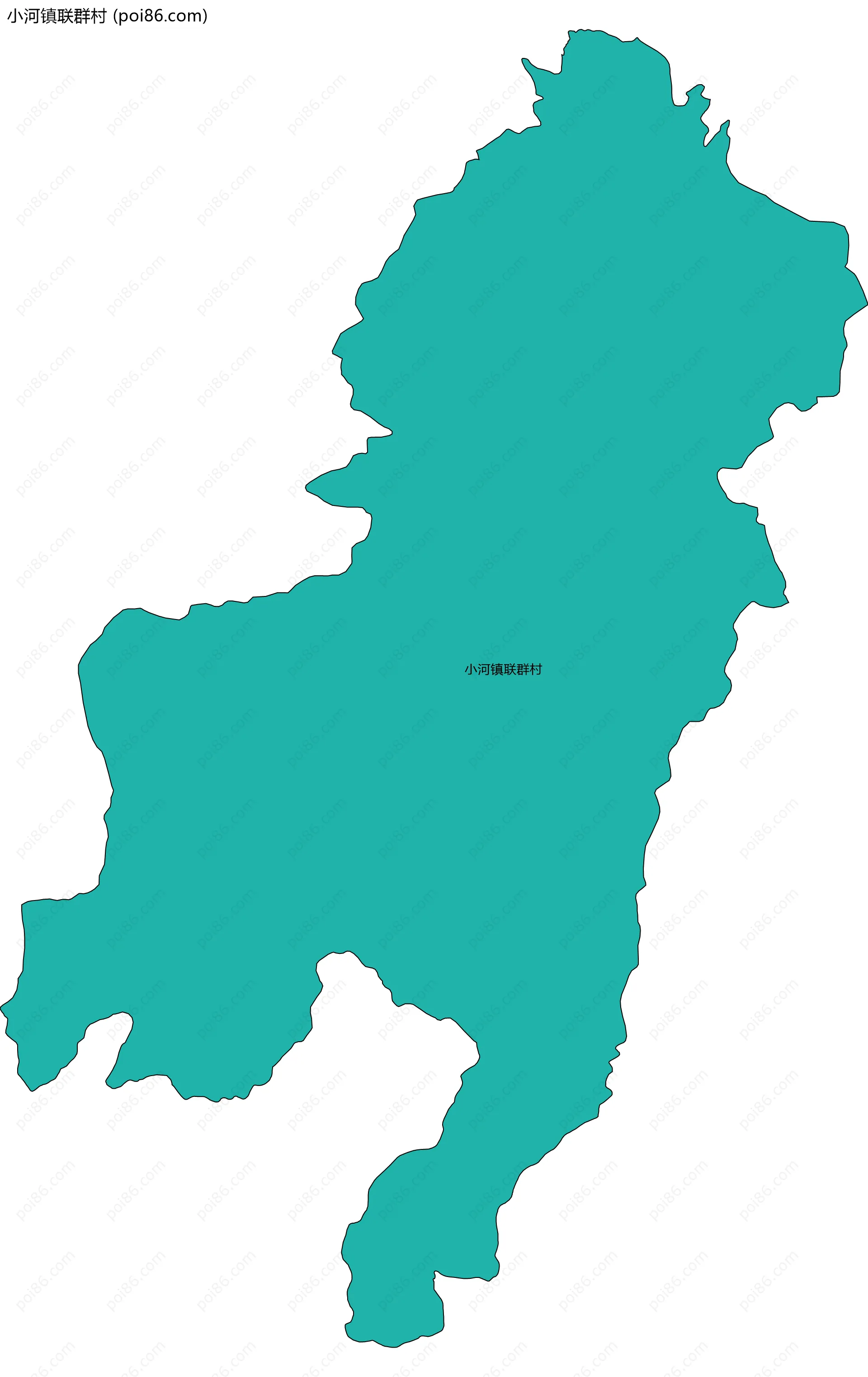 小河镇联群村边界地图
