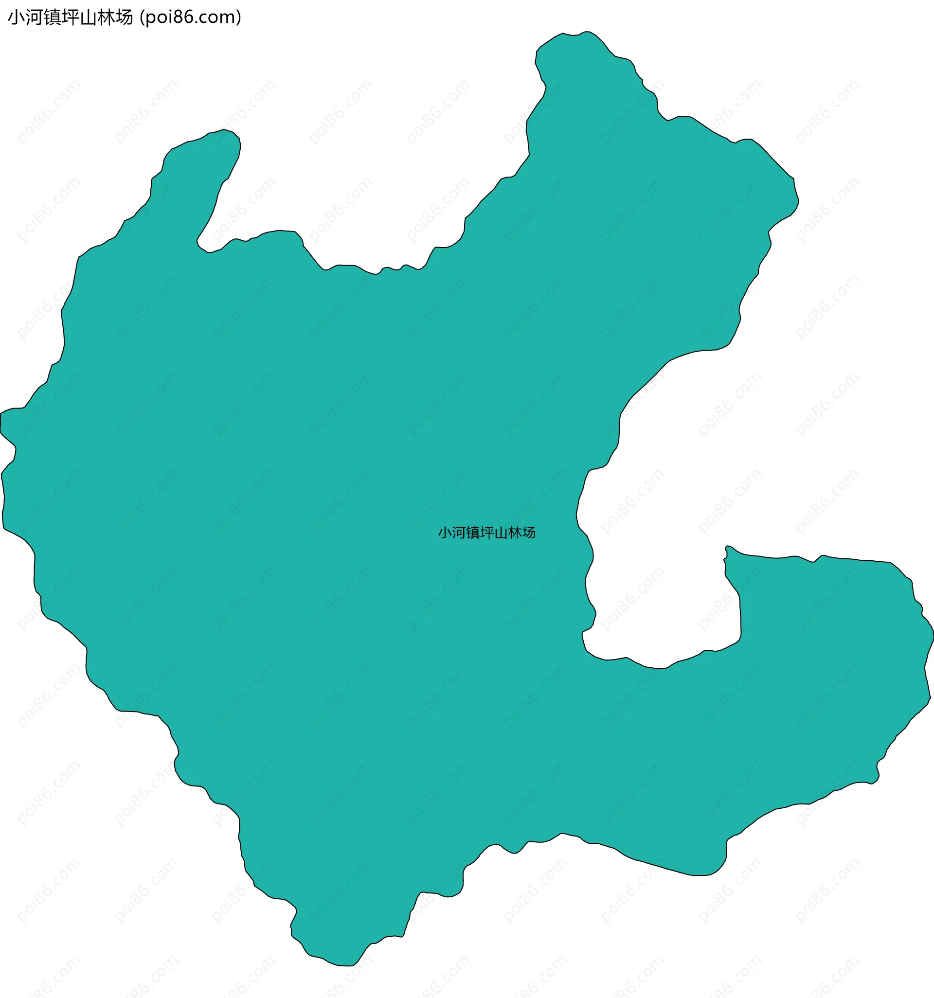 小河镇坪山林场边界地图