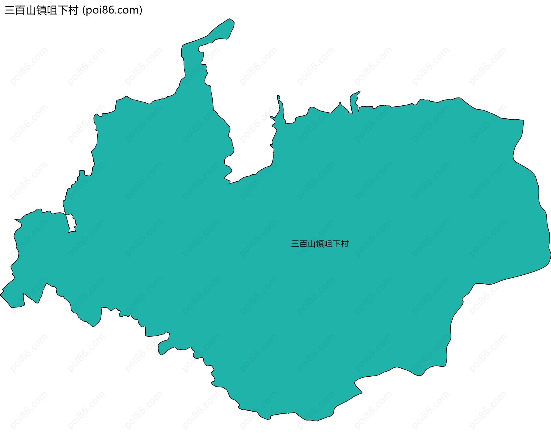 三百山镇咀下村边界地图